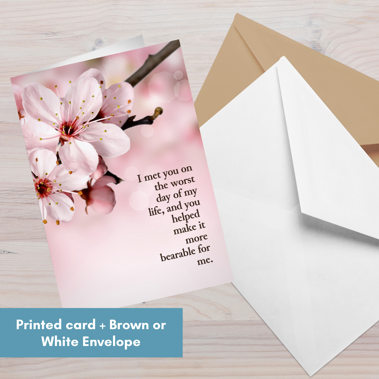 I Met You on the Worst Day of my Life—Provider Thank You (greeting card)