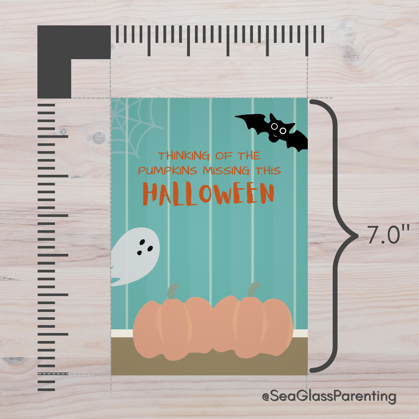 Orange Pumpkins, Thinking of the Pumpkins Missing this Halloween—Baby Loss Remembrance (greeting card)
