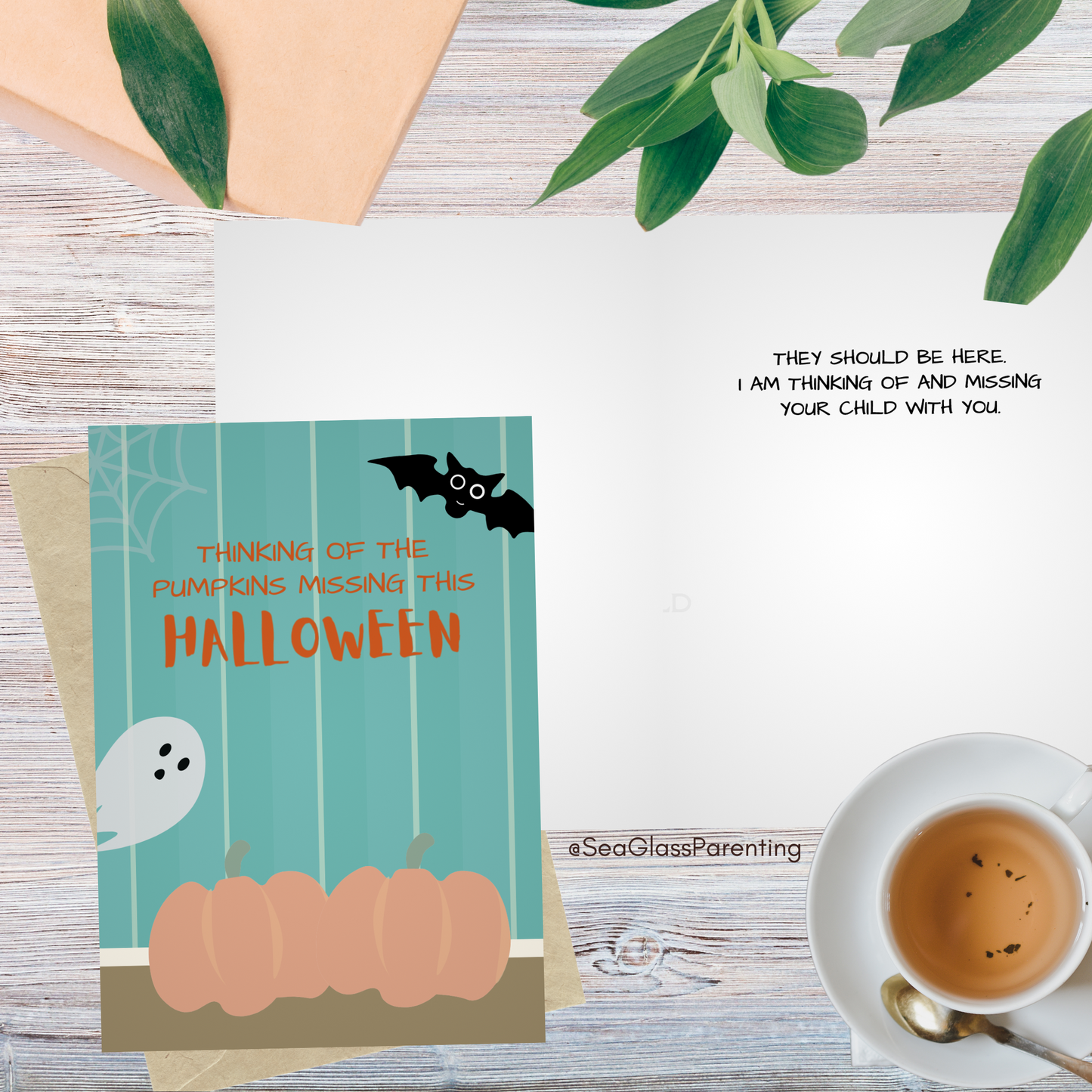 Orange Pumpkins, Thinking of the Pumpkins Missing this Halloween—Baby Loss Remembrance (greeting card)