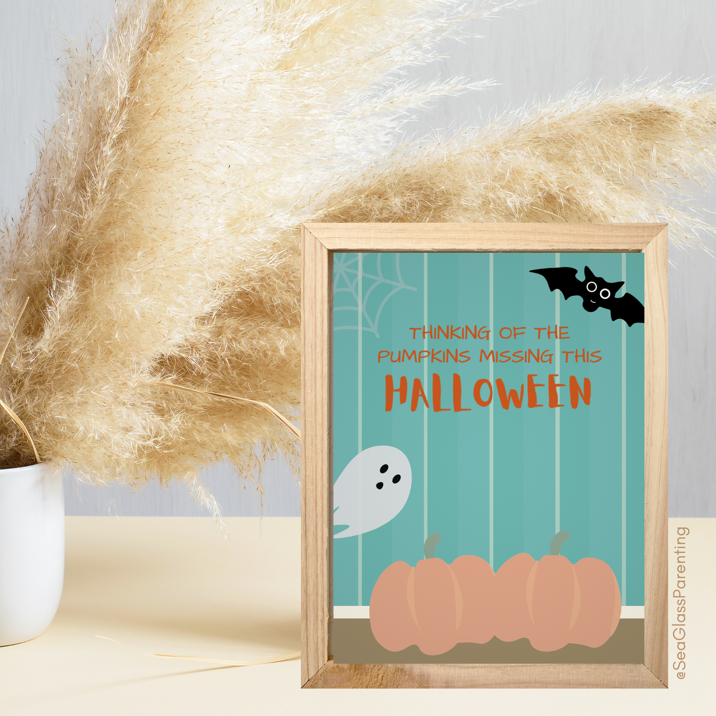 Orange Pumpkins, Thinking of the Pumpkins Missing this Halloween—Baby Loss Remembrance (greeting card)