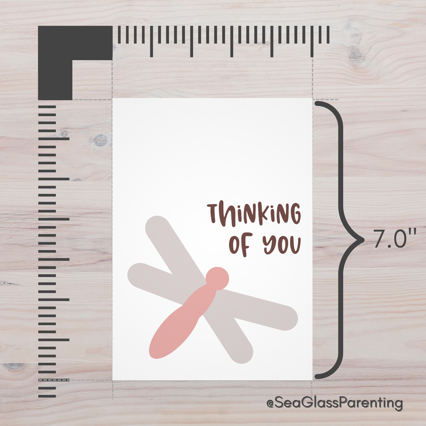 Thinking of You w/Dragonfly—Just Because Card (greeting card)