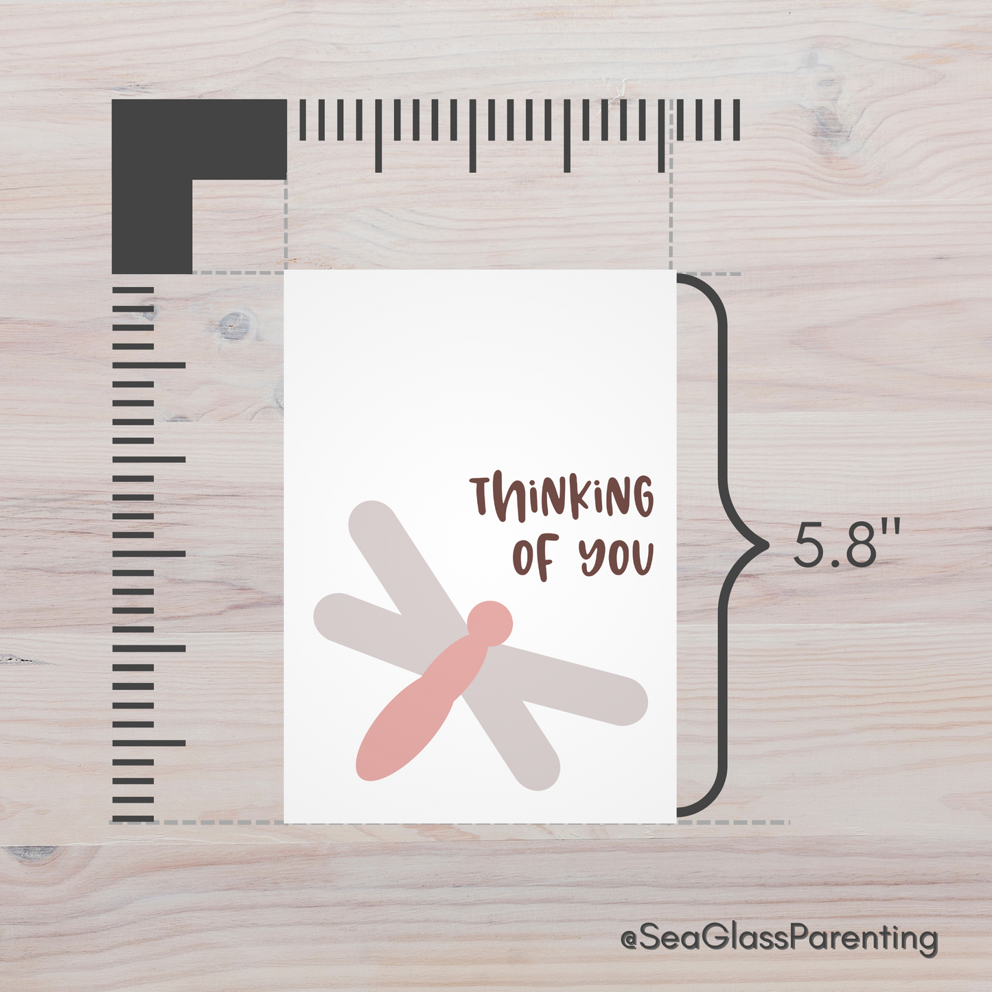 Thinking of You w/Dragonfly—Just Because Card (greeting card)
