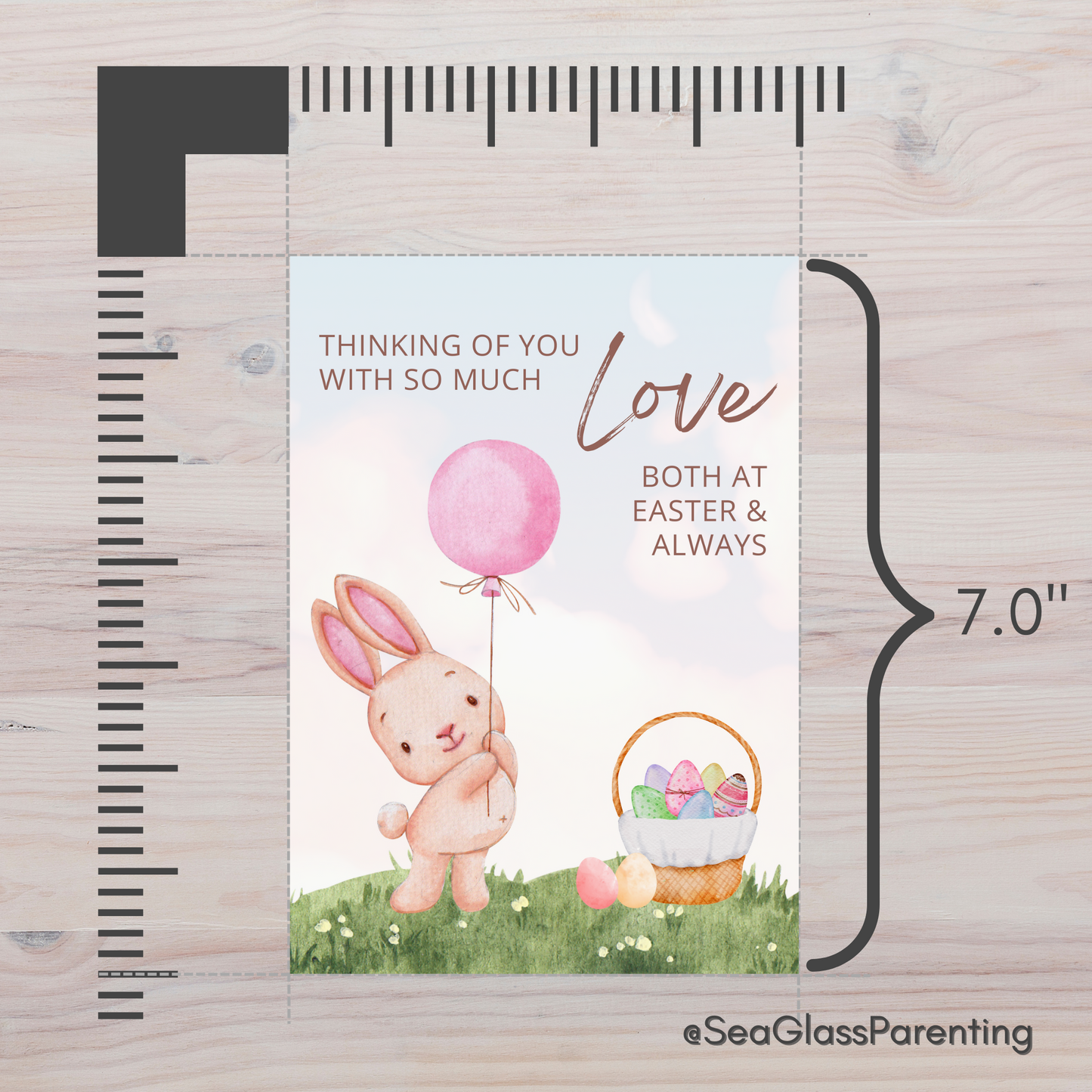 Easter Bunny Basket, Thinking of You with So Much Love, Both at Easter and Always—Holidays After Loss (greeting card)