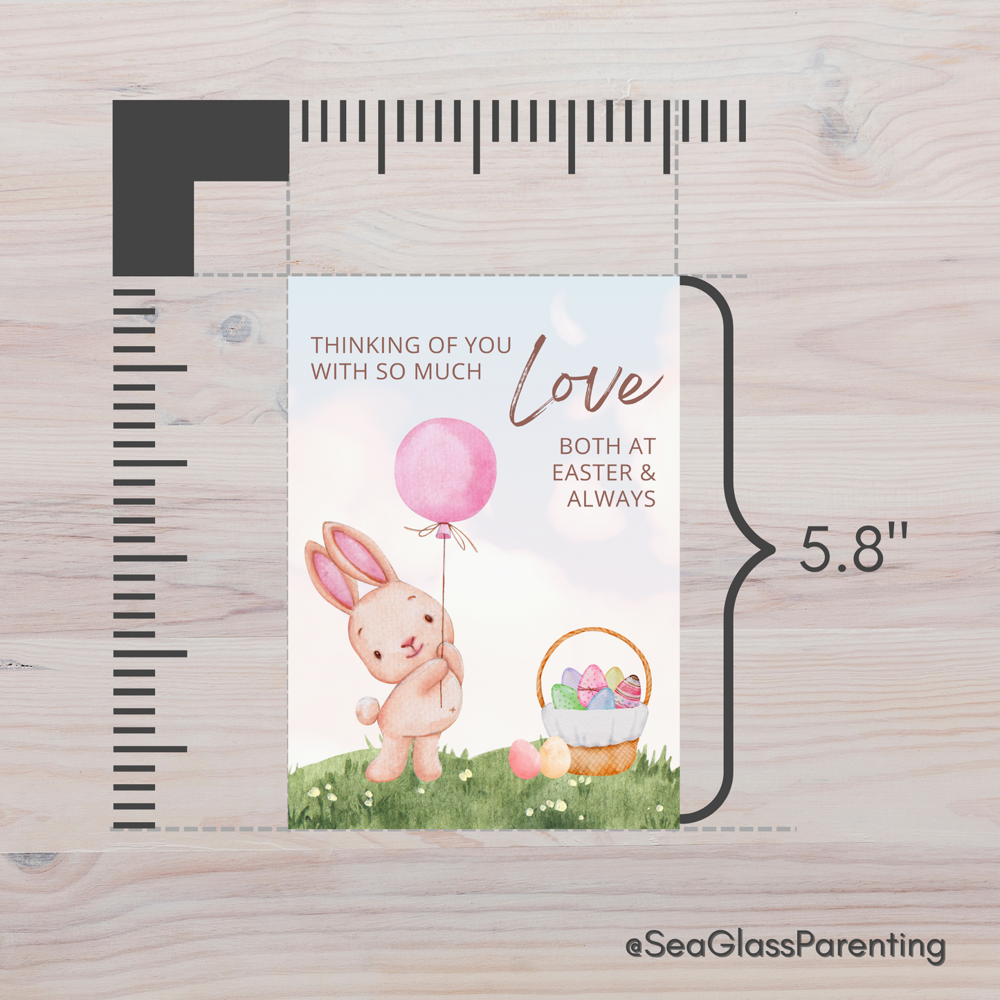 Easter Bunny Basket, Thinking of You with So Much Love, Both at Easter and Always—Holidays After Loss (greeting card)