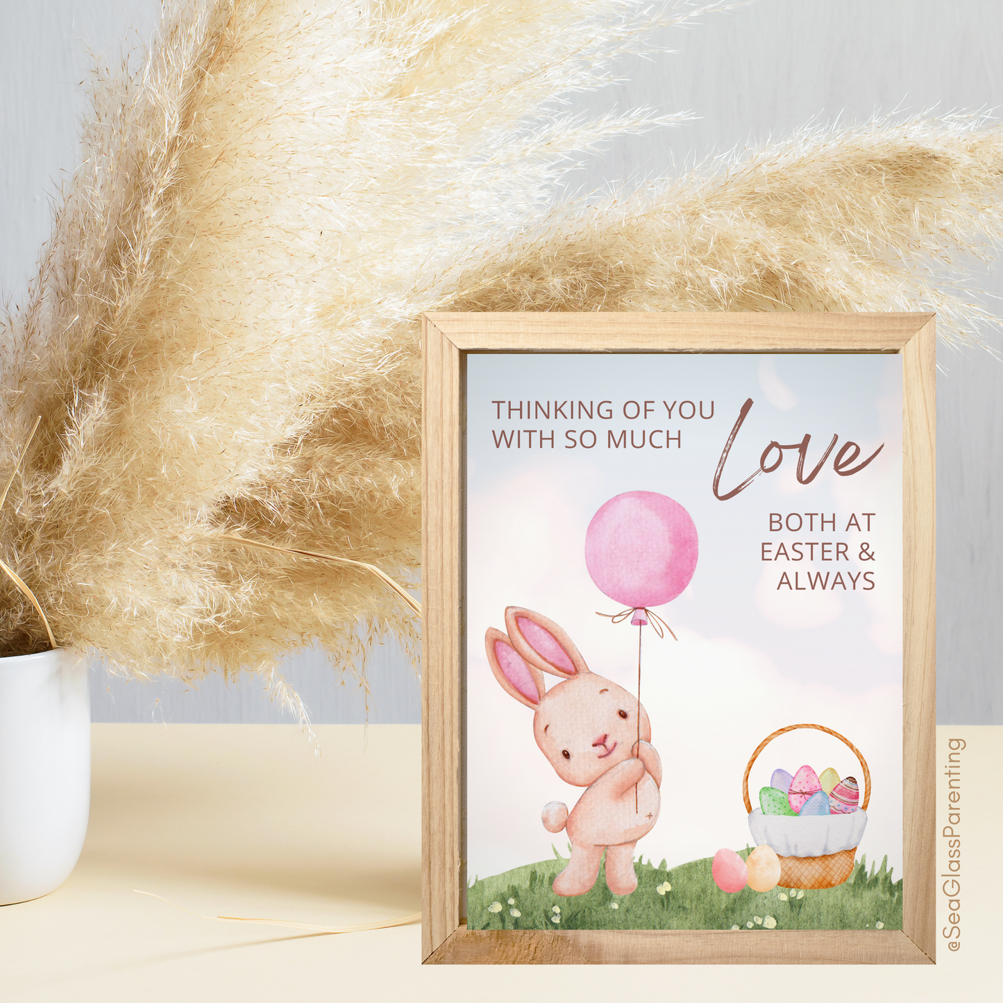 Easter Bunny Basket, Thinking of You with So Much Love, Both at Easter and Always—Holidays After Loss (greeting card)