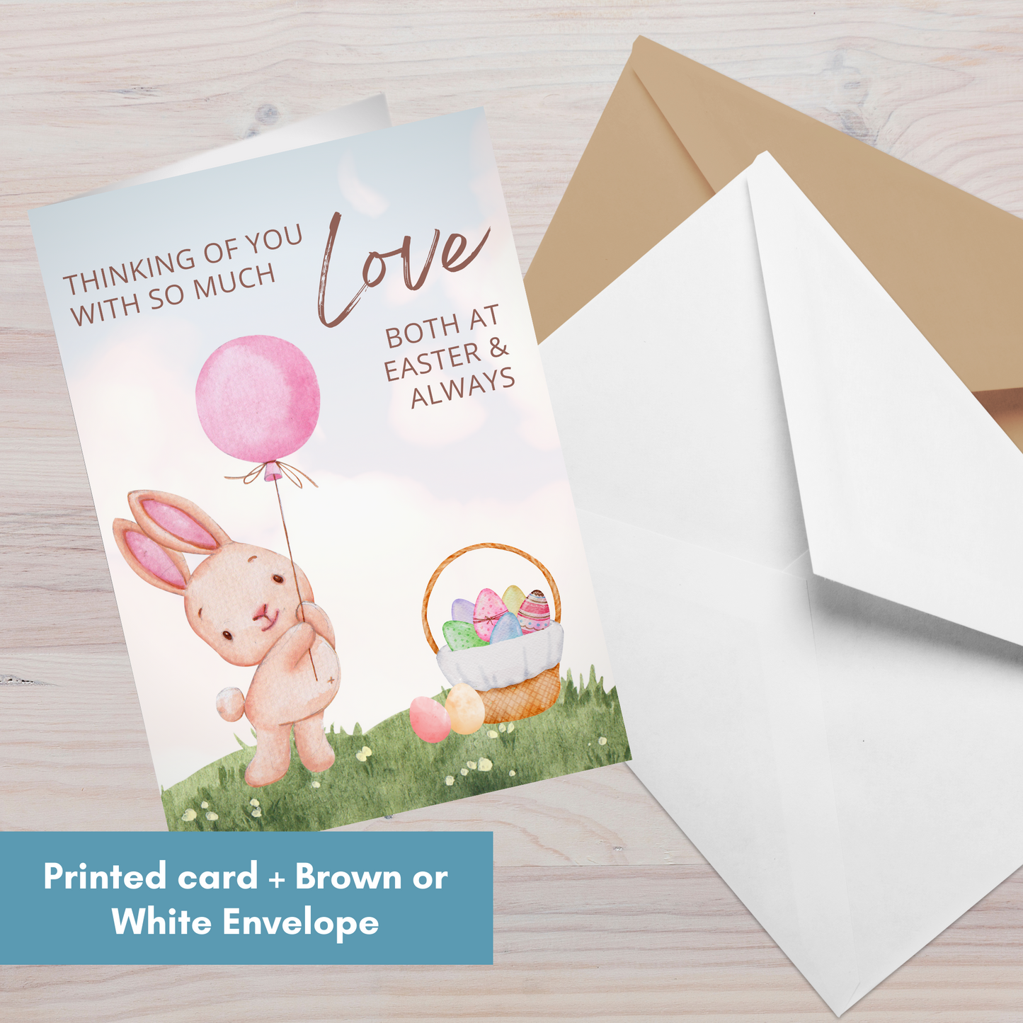 Easter Bunny Basket, Thinking of You with So Much Love, Both at Easter and Always—Holidays After Loss (greeting card)