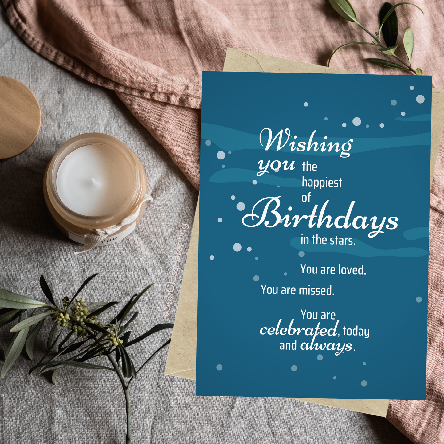 Wishing You the Happiest of Birthdays in the Stars—Baby Loss Birthday (greeting card)