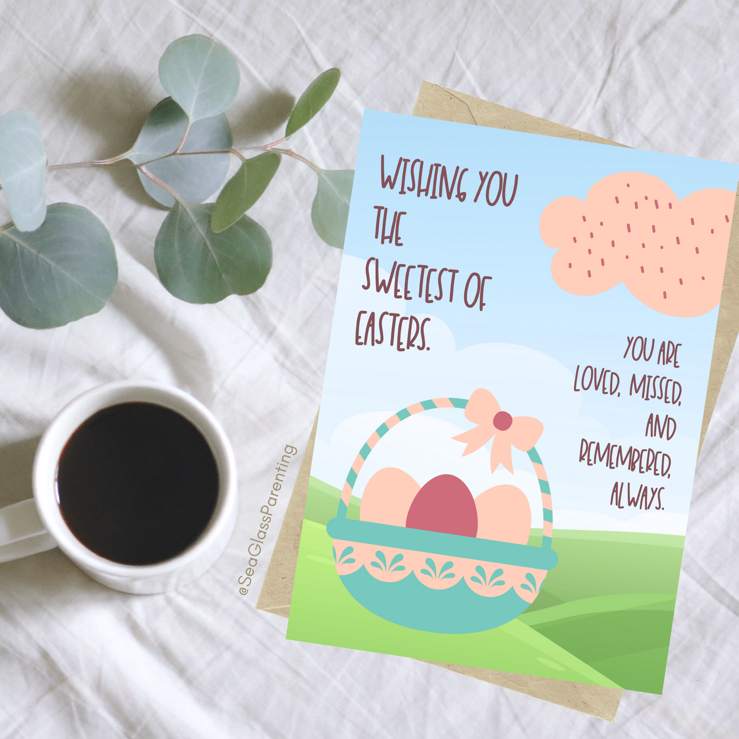 Easter Basket, Wishing You the Sweetest of Easters—Holidays After Loss (greeting card)