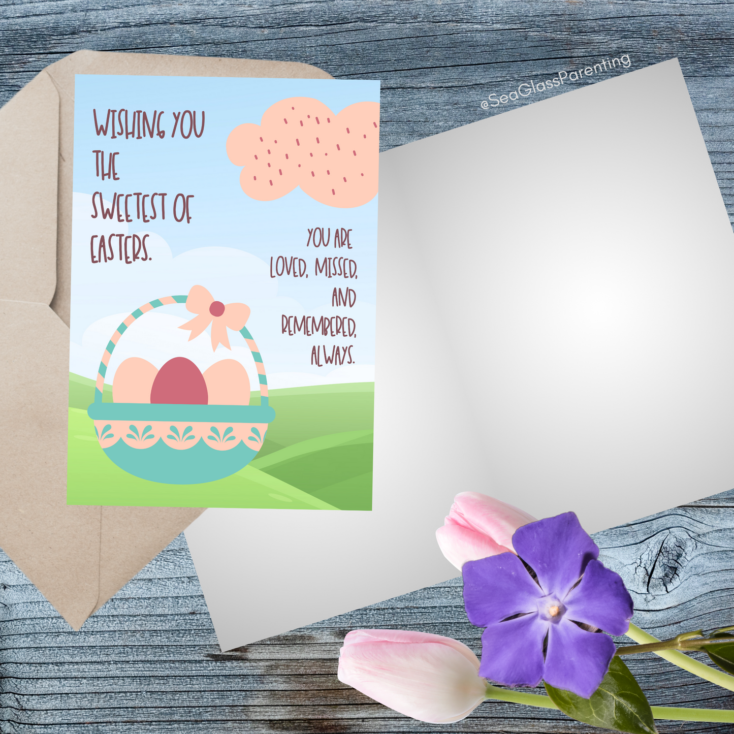 Easter Basket, Wishing You the Sweetest of Easters—Holidays After Loss (greeting card)