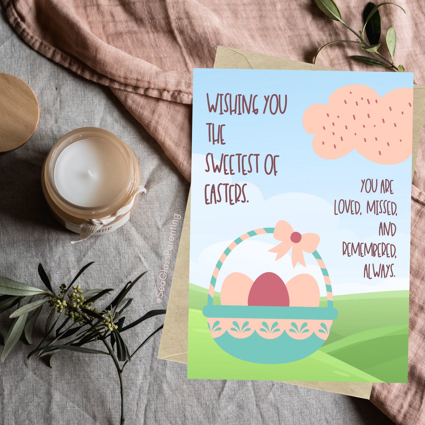 Easter Basket, Wishing You the Sweetest of Easters—Holidays After Loss (greeting card)