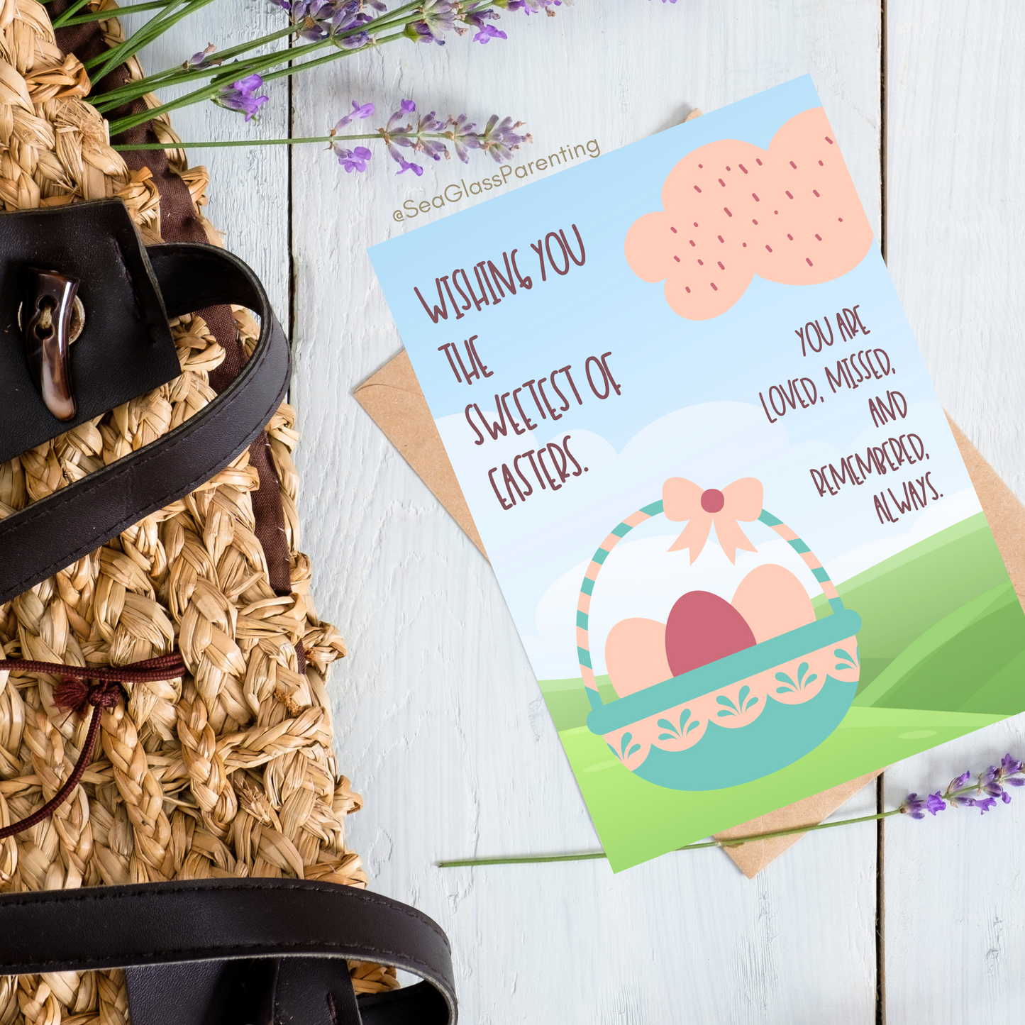 Easter Basket, Wishing You the Sweetest of Easters—Holidays After Loss (greeting card)