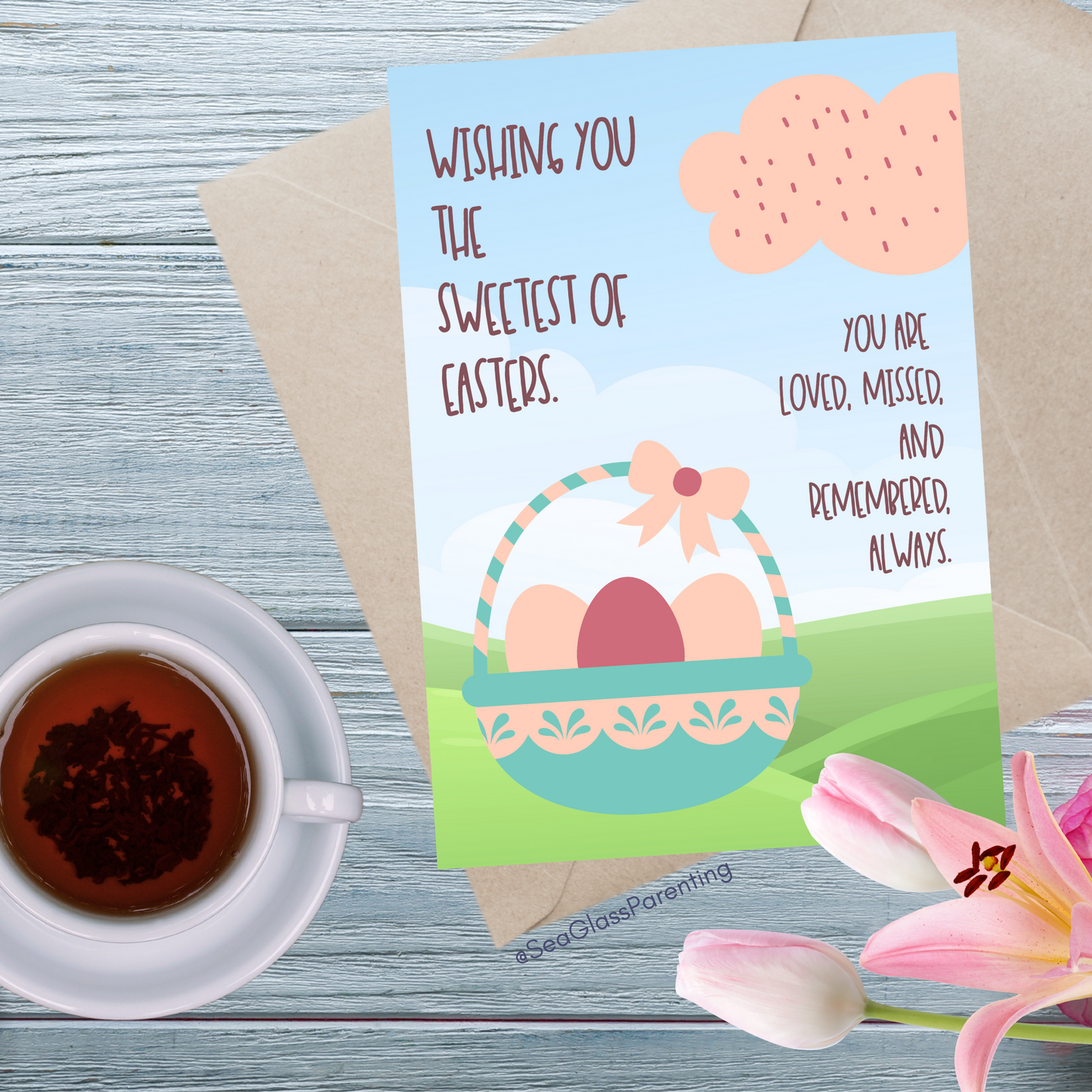 Easter Basket, Wishing You the Sweetest of Easters—Holidays After Loss (greeting card)
