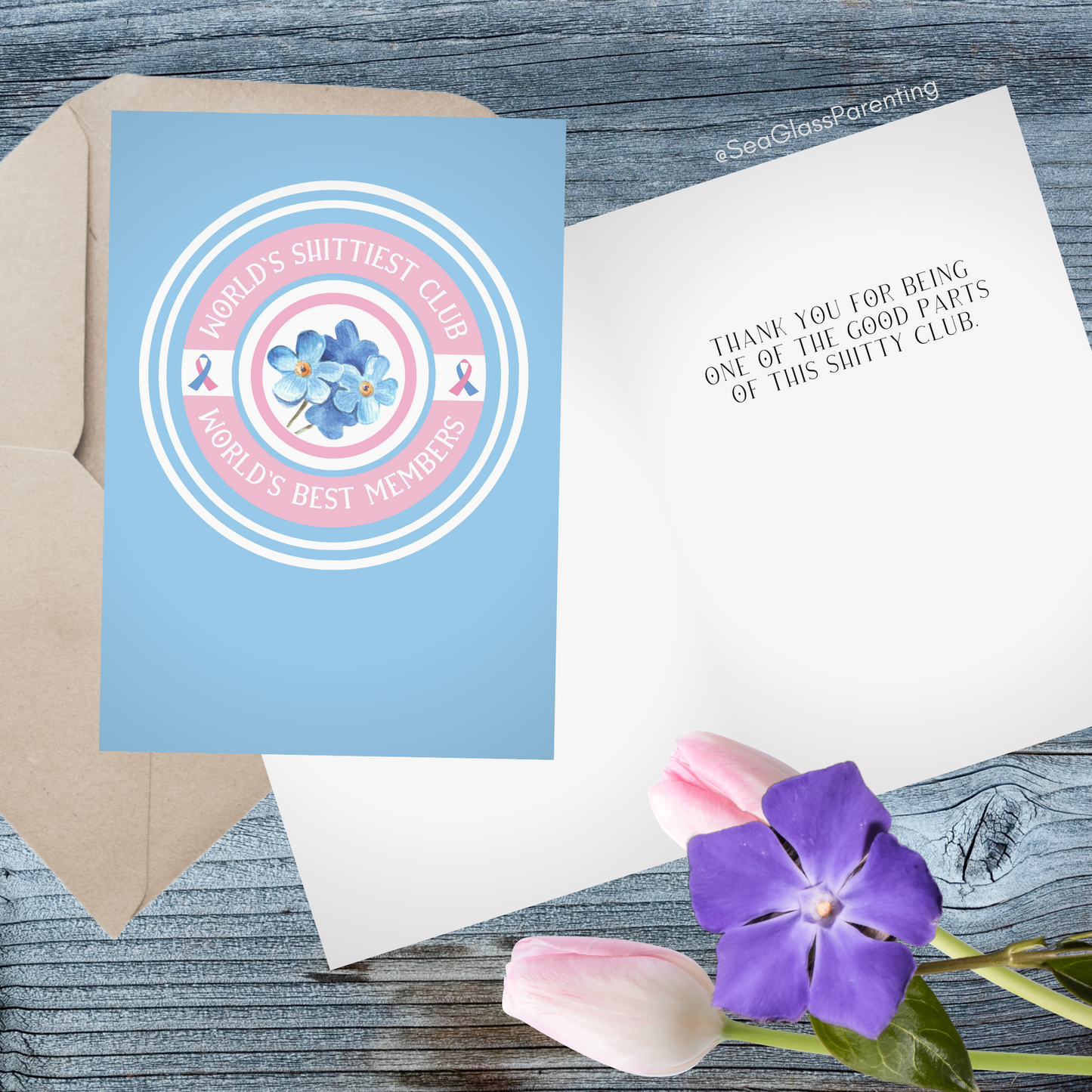 World's Shittiest Club; World's Best Members—Baby loss community (greeting card)