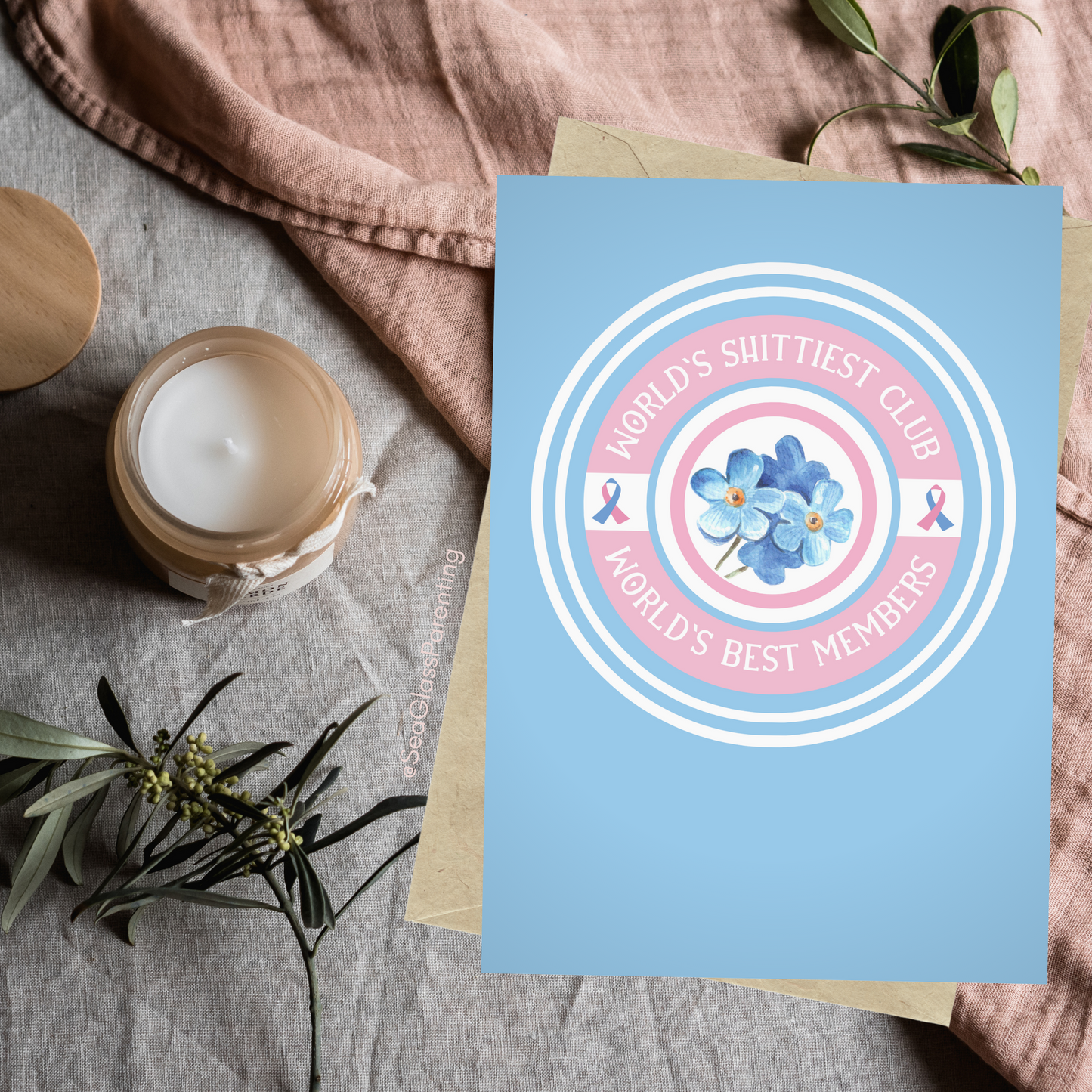 World's Shittiest Club; World's Best Members—Baby loss community (greeting card)