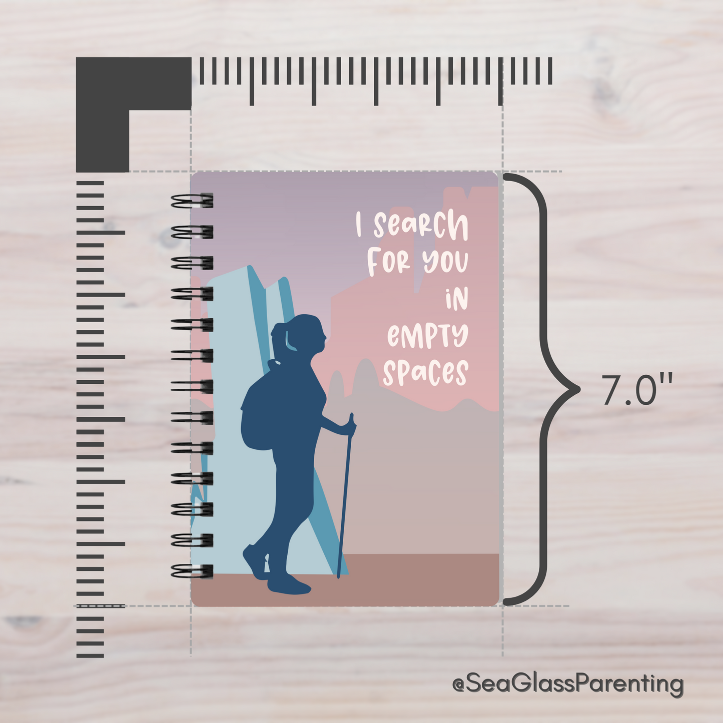 I search for you in empty spaces—Baby Loss Remembrance (spiral journal notebook)
