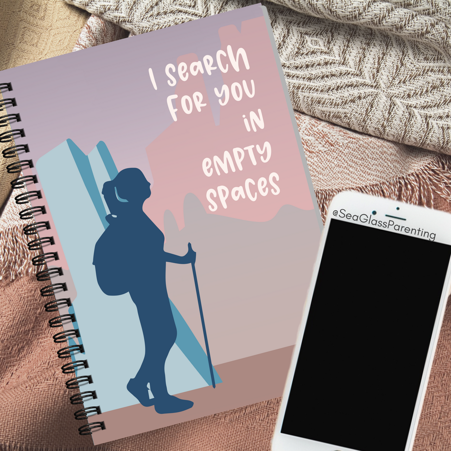 I search for you in empty spaces—Baby Loss Remembrance (spiral journal notebook)