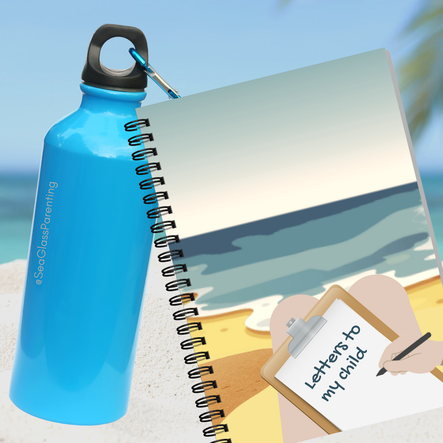 Letters to my child w/Ocean—Baby Loss Remembrance (spiral journal notebook)