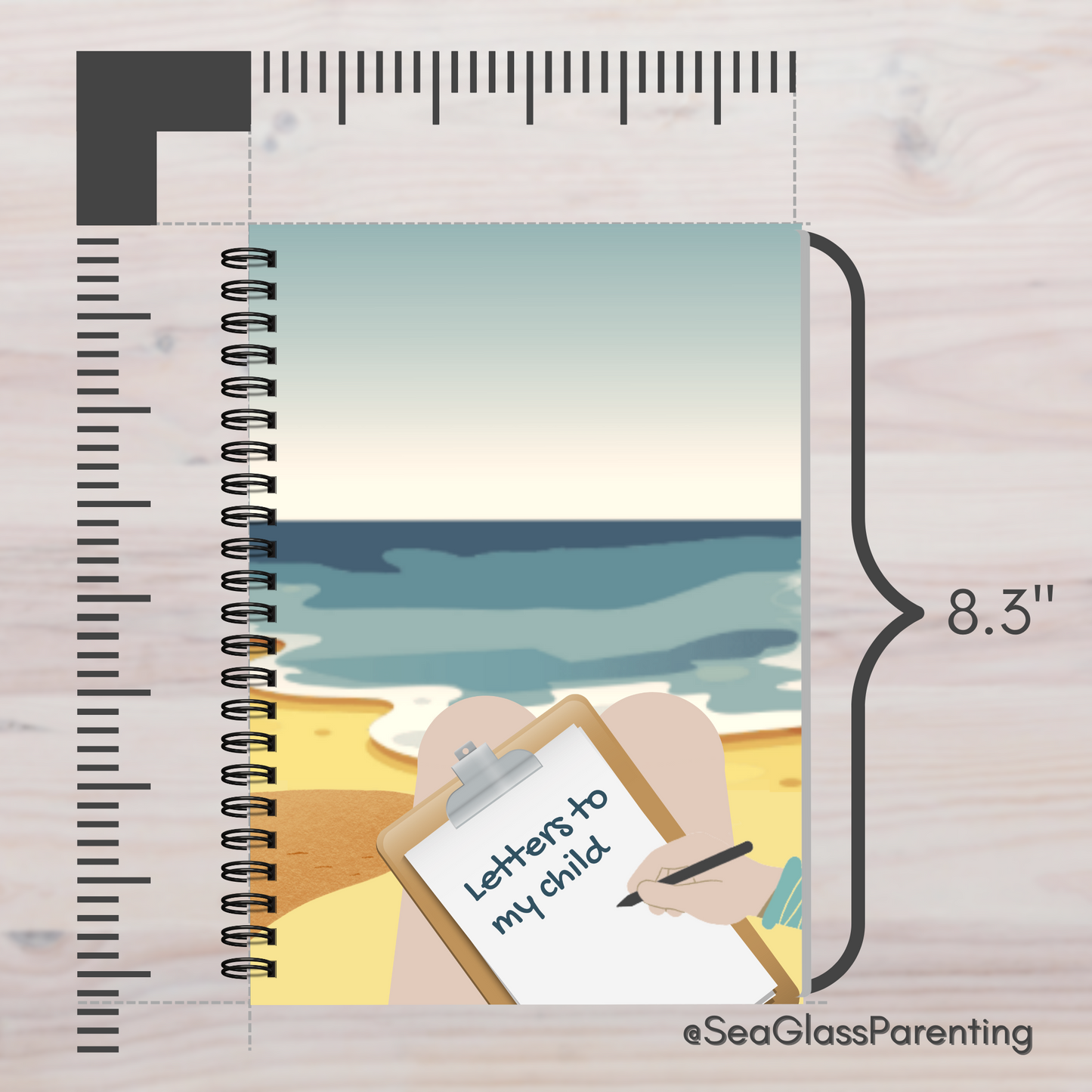 Letters to my child w/Ocean—Baby Loss Remembrance (spiral journal notebook)