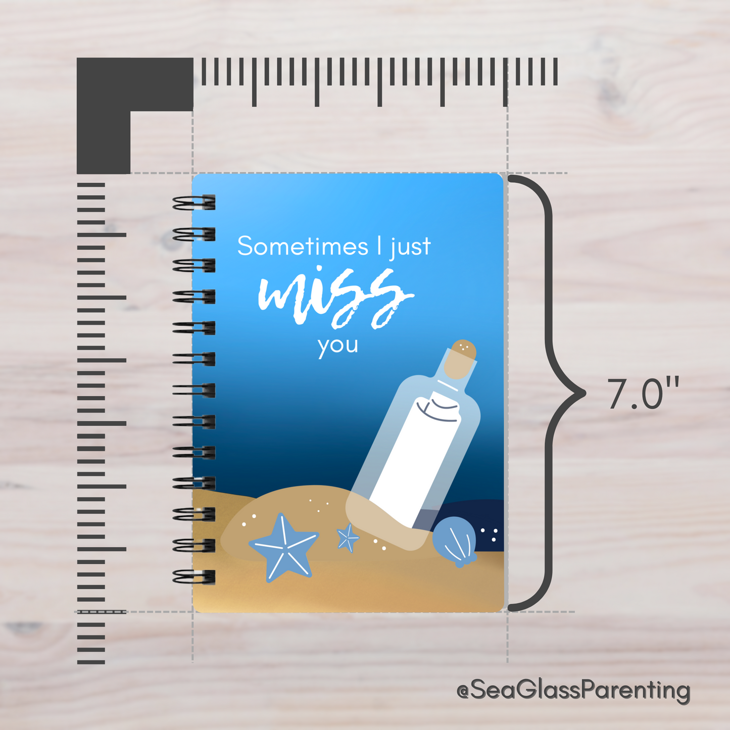 Sometime I just MISS you ocean—Baby Loss Remembrance (spiral journal notebook)