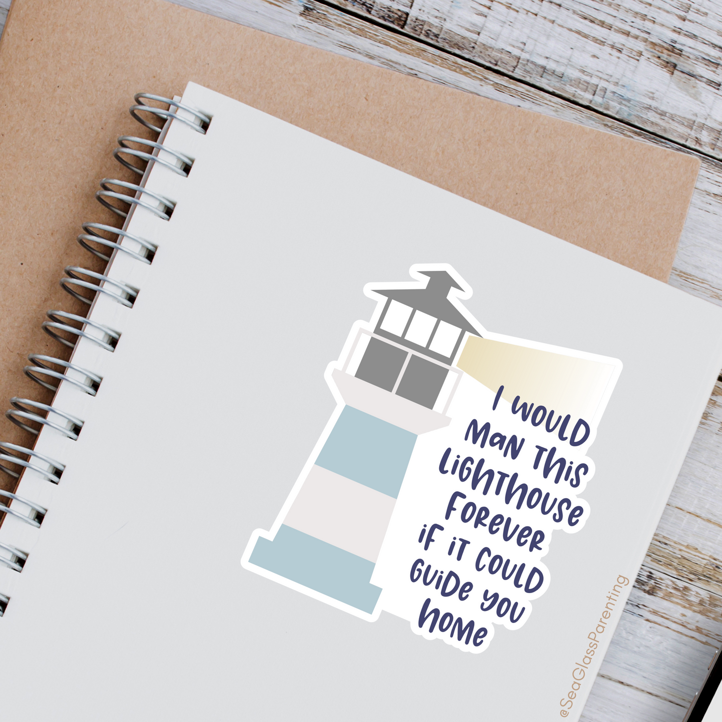 I Would Man this Lighthouse Forever if it Could Guide You Home—Baby Loss Remembrance (vinyl sticker)