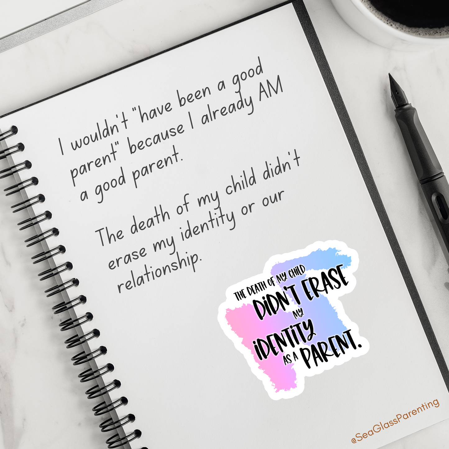 Blunt Affirmations for Bereaved Parents—Life After Baby Loss (vinyl sticker sheet)