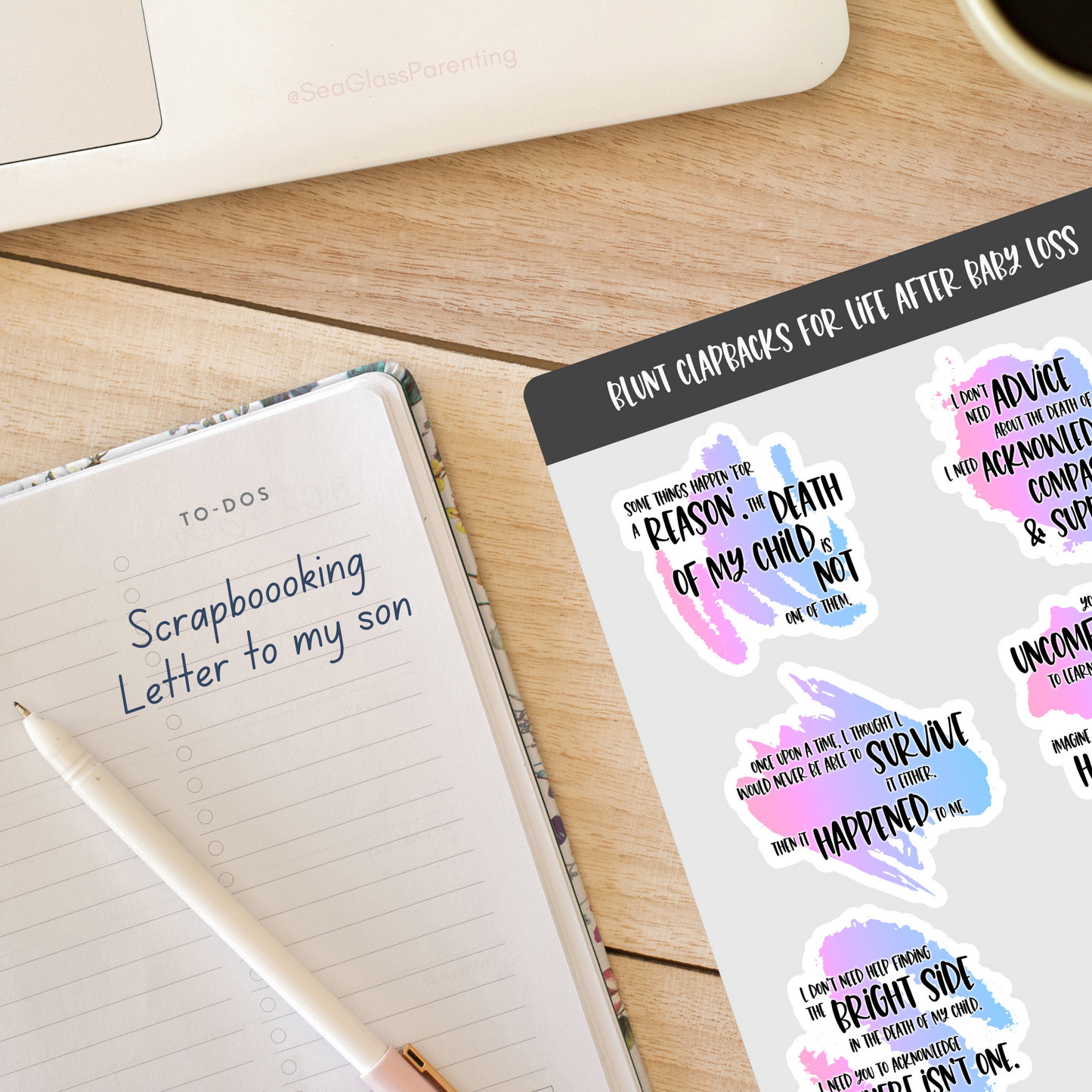 Blunt Clapbacks for Life After Baby Loss—Life After Baby Loss (vinyl sticker sheet)