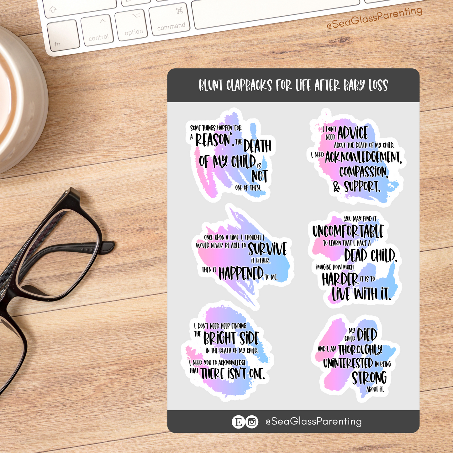 Blunt Clapbacks for Life After Baby Loss—Life After Baby Loss (vinyl sticker sheet)