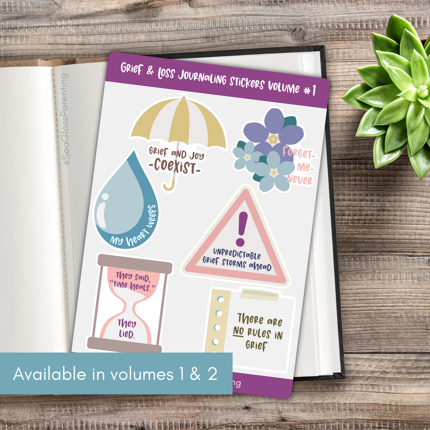 Grief and Loss Journaling Volume 1—Baby Loss Remembrance (vinyl sticker sheet)