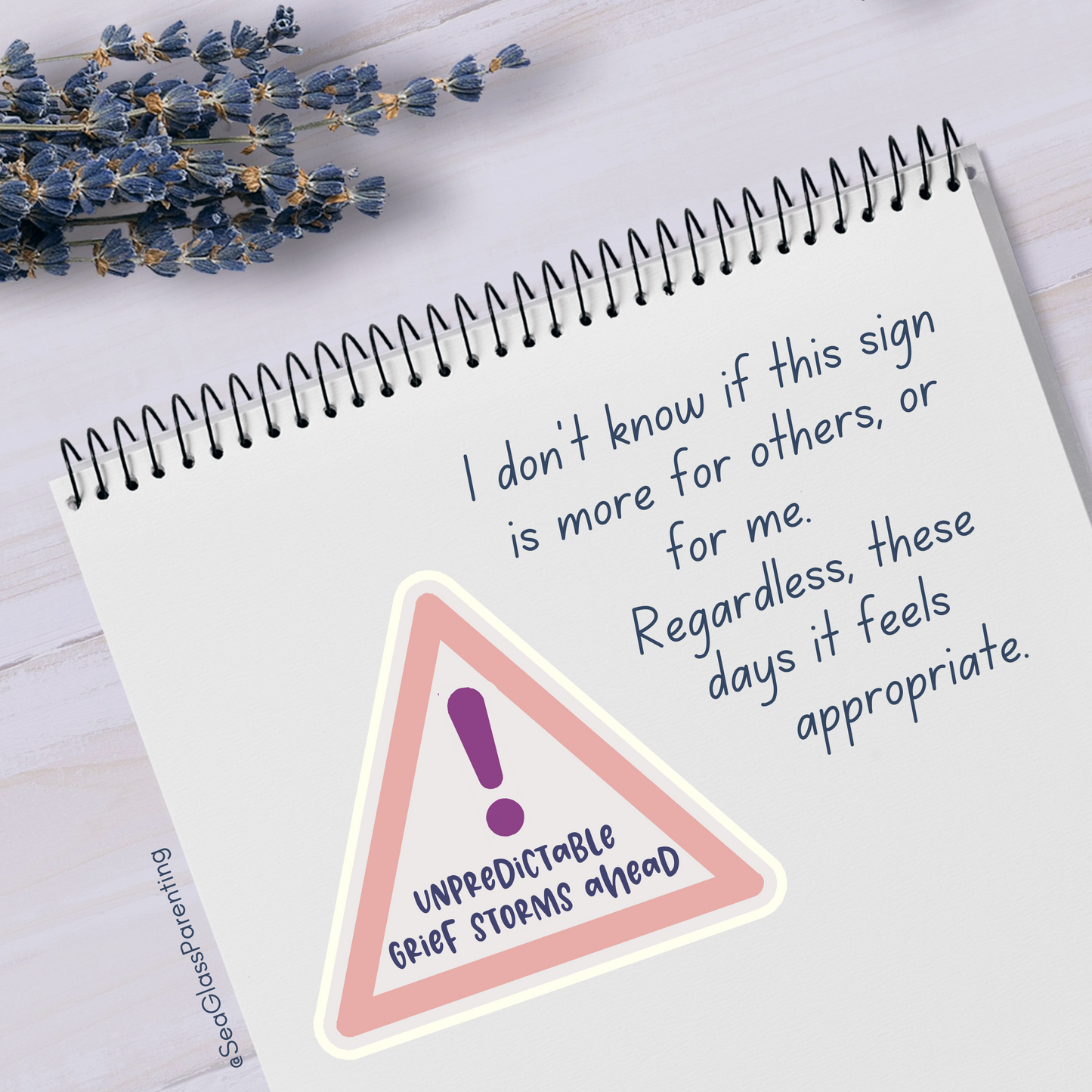 Grief and Loss Journaling Volume 1—Baby Loss Remembrance (vinyl sticker sheet)