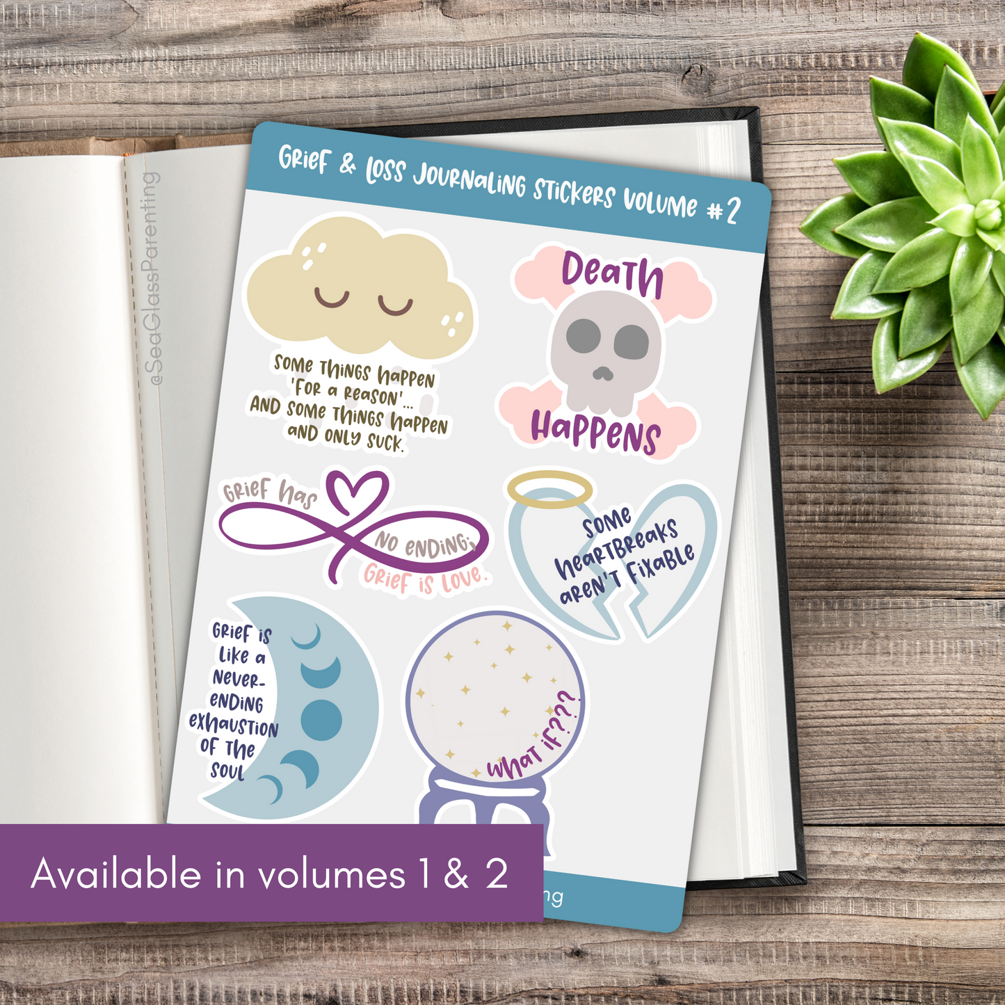 Grief and Loss Journaling Volume 2—Baby Loss Remembrance (vinyl sticker sheet)