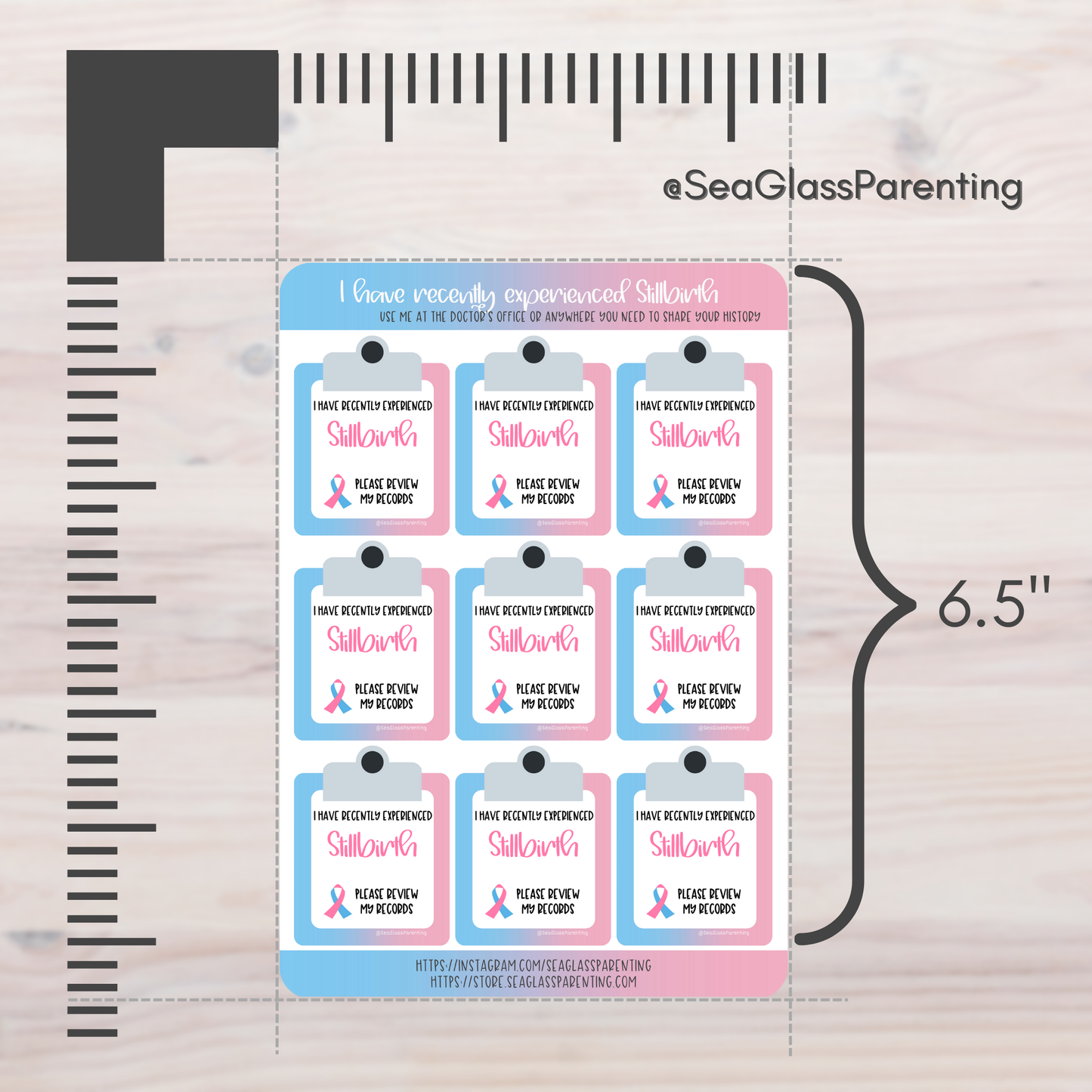 Postpartum after Loss Doctor's Office Appointment stickers (paper sticker sheet)