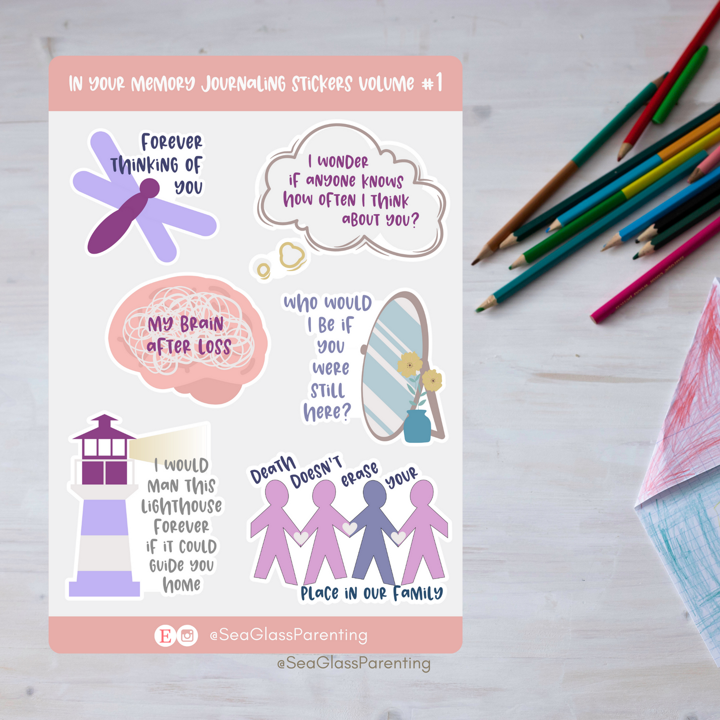 In Your Memory Journaling Volume 1—Baby Loss Remembrance (vinyl sticker sheet)