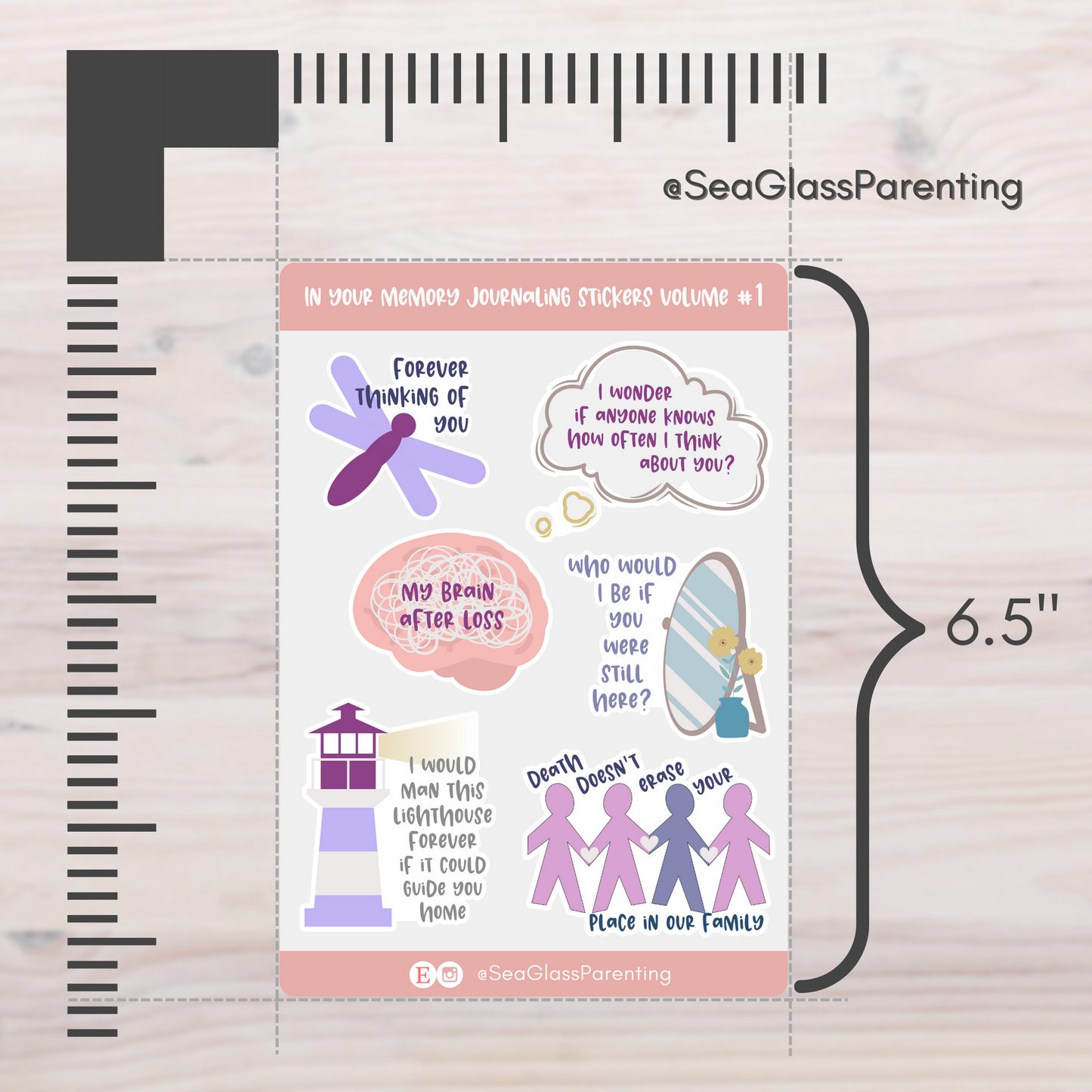 In Your Memory Journaling Volume 1—Baby Loss Remembrance (vinyl sticker sheet)