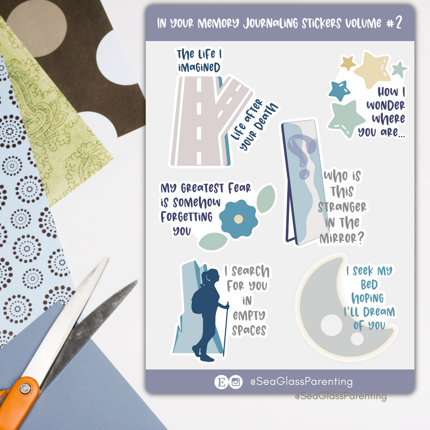 In Your Memory Journaling Volume 2—Baby Loss Remembrance (vinyl sticker sheet)