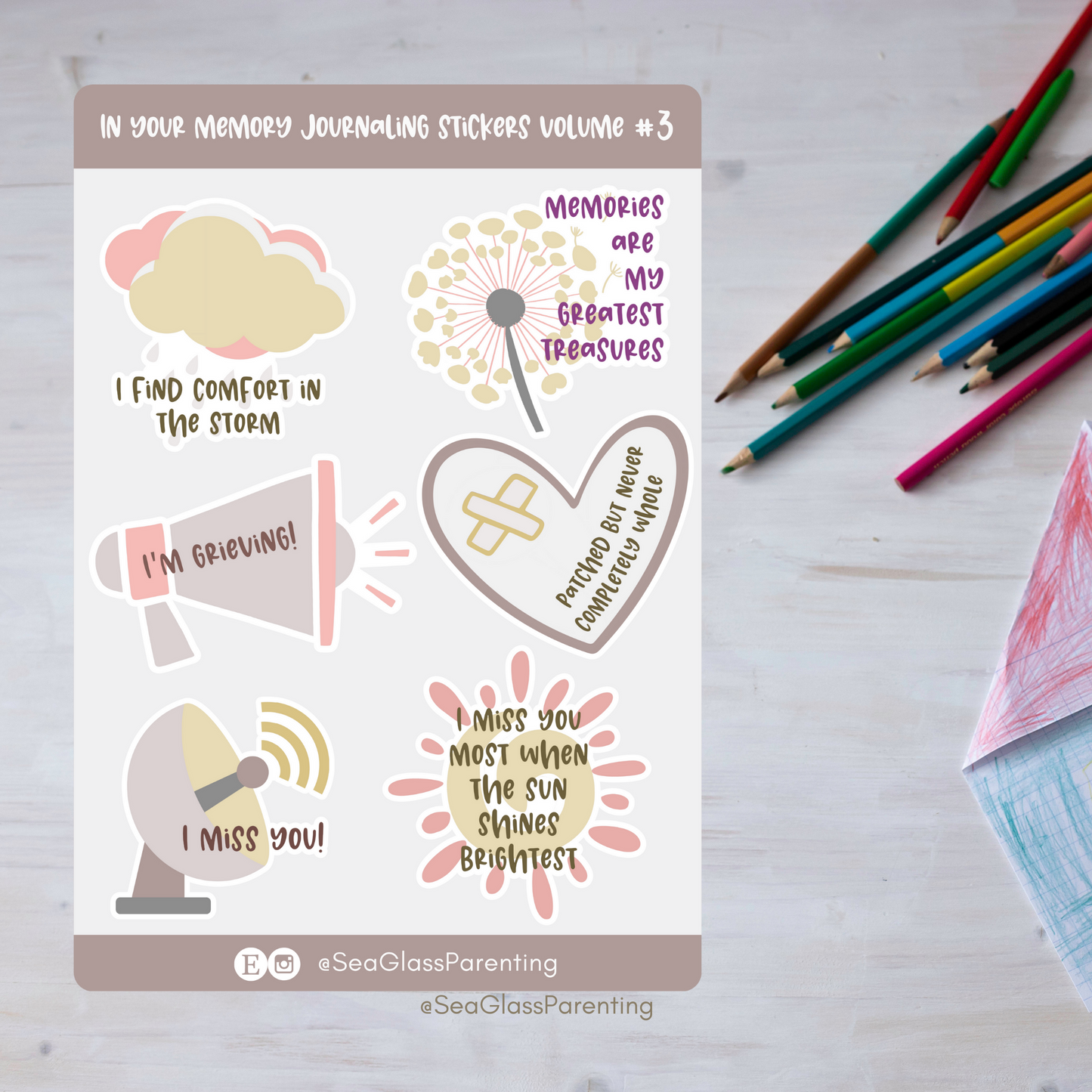 In Your Memory Journaling Volume 3—Baby Loss Remembrance (vinyl sticker sheet)