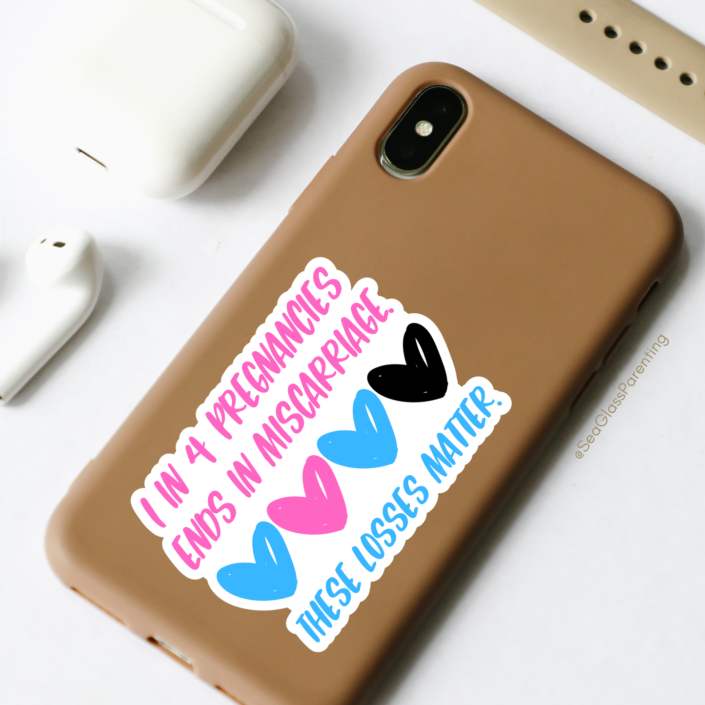 One in Four Pregnancies ends in Miscarriage—Baby Loss Awareness and Remembrance (vinyl sticker)