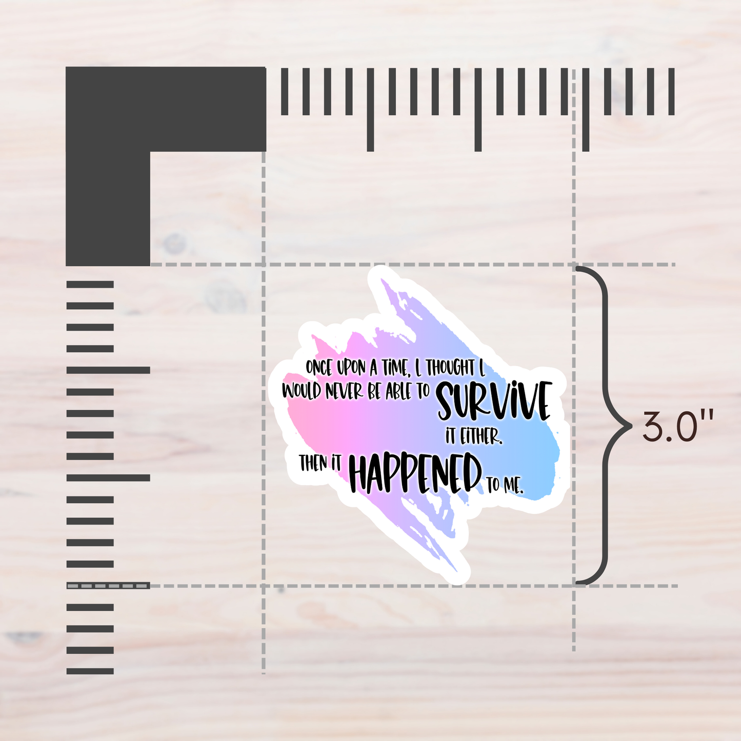 Blunt Clapbacks for Life After Baby Loss: Once Upon a Time I Thought I Would Never be Able to Survive it Either—Life After Baby Loss (vinyl sticker)