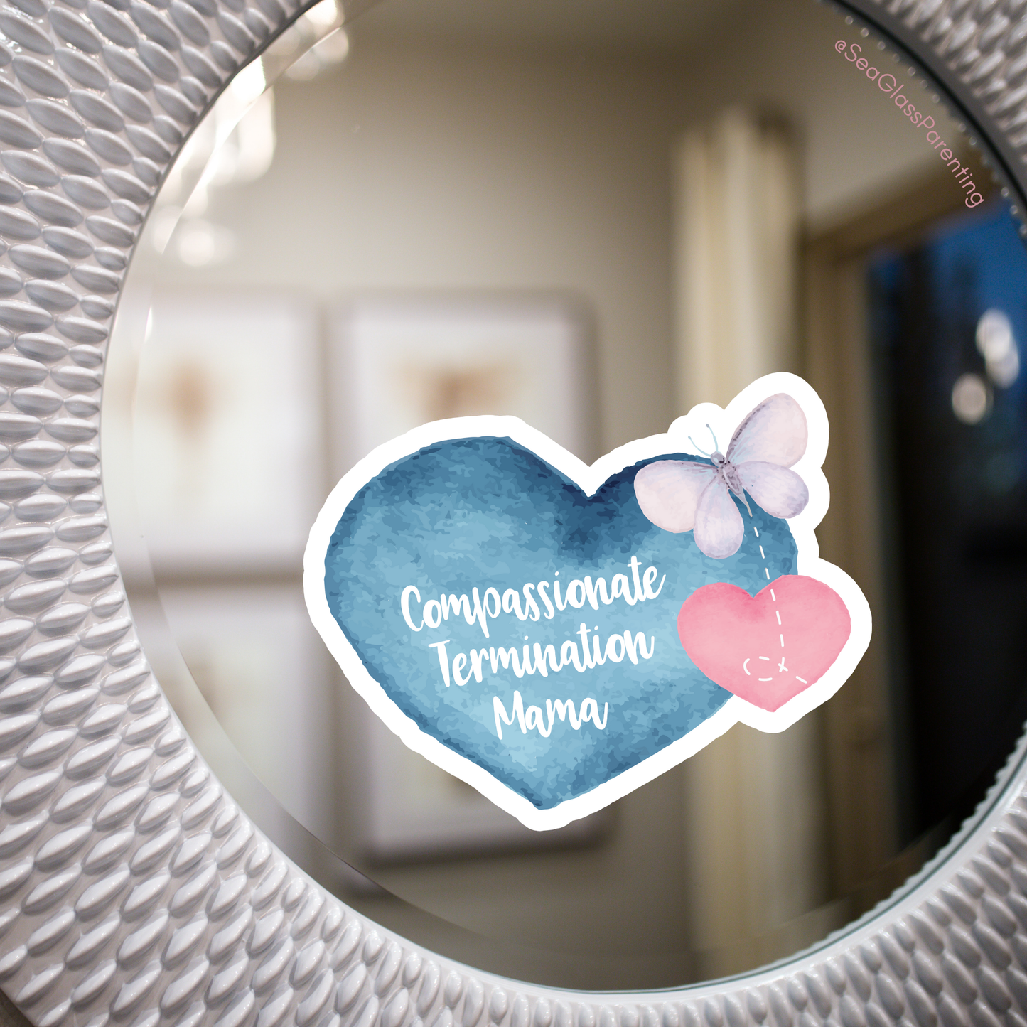 Compassionate Termination Mama/Papa w/Heart & Butterfly—I'm a Bereaved Parent (vinyl sticker set)