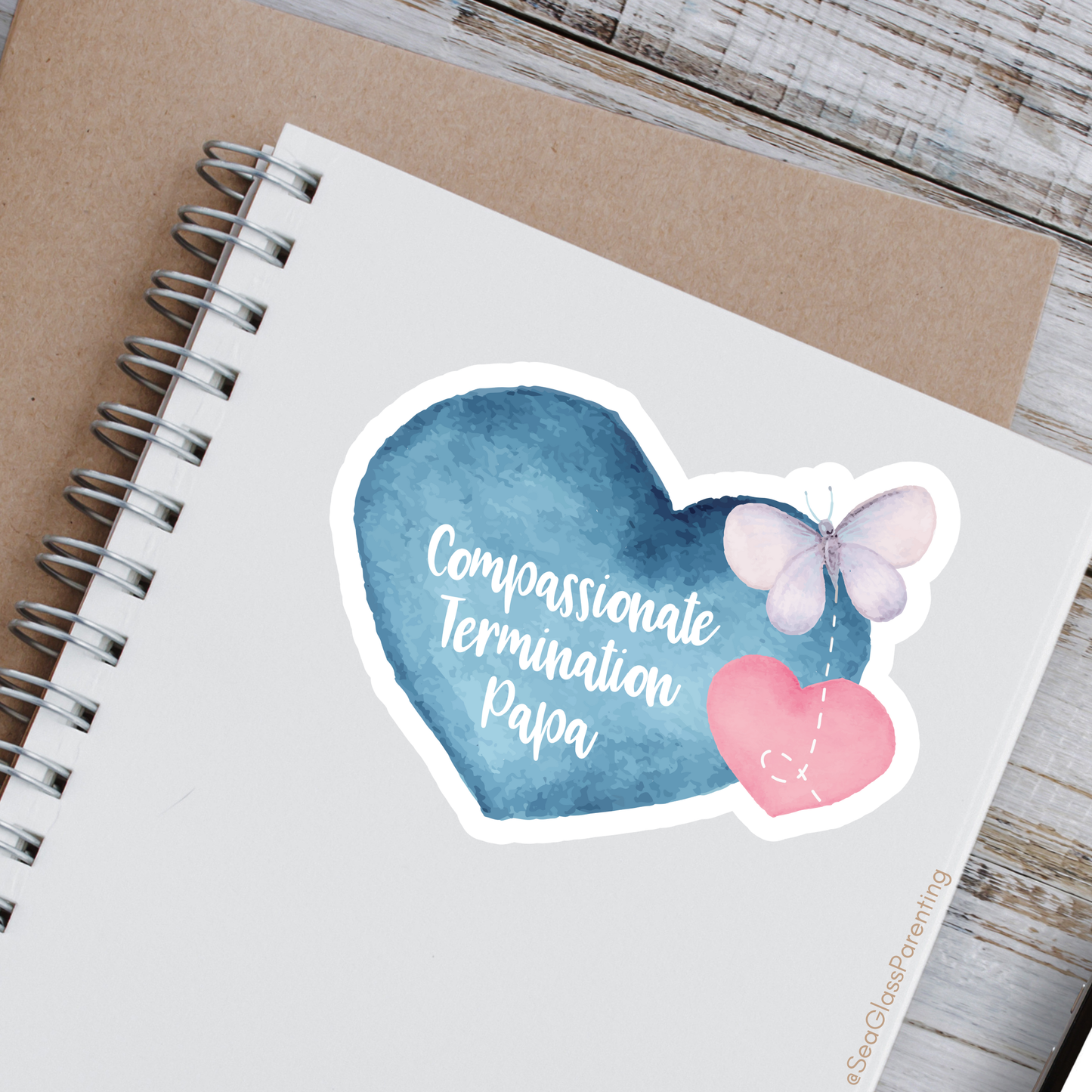 Compassionate Termination Mama/Papa w/Heart & Butterfly—I'm a Bereaved Parent (vinyl sticker set)