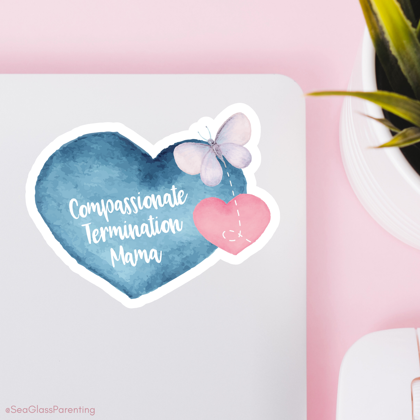 Compassionate Termination Mama/Papa w/Heart & Butterfly—I'm a Bereaved Parent (vinyl sticker set)