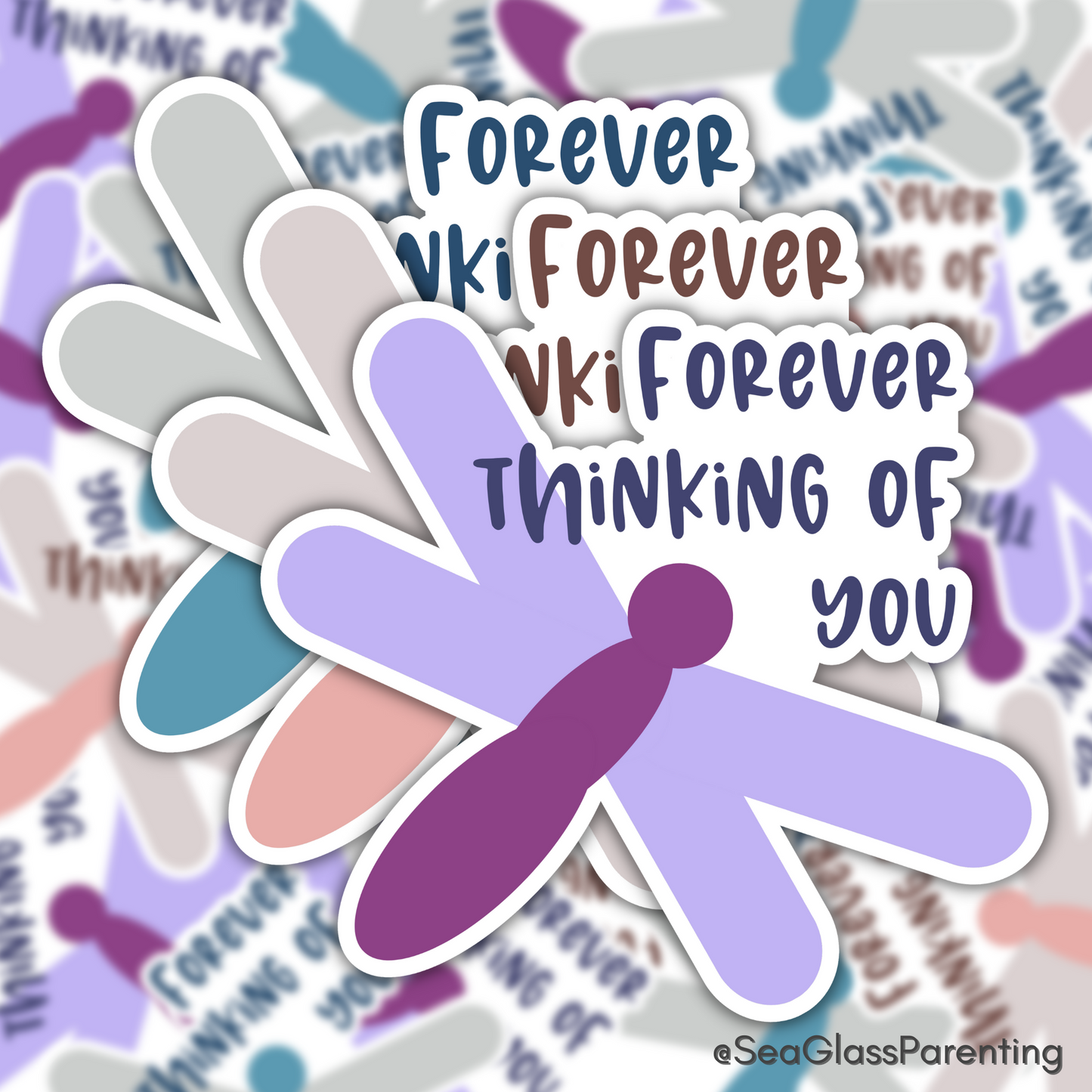 Forever Thinking of You w/Dragonfly—Baby Loss Remembrance (vinyl sticker)