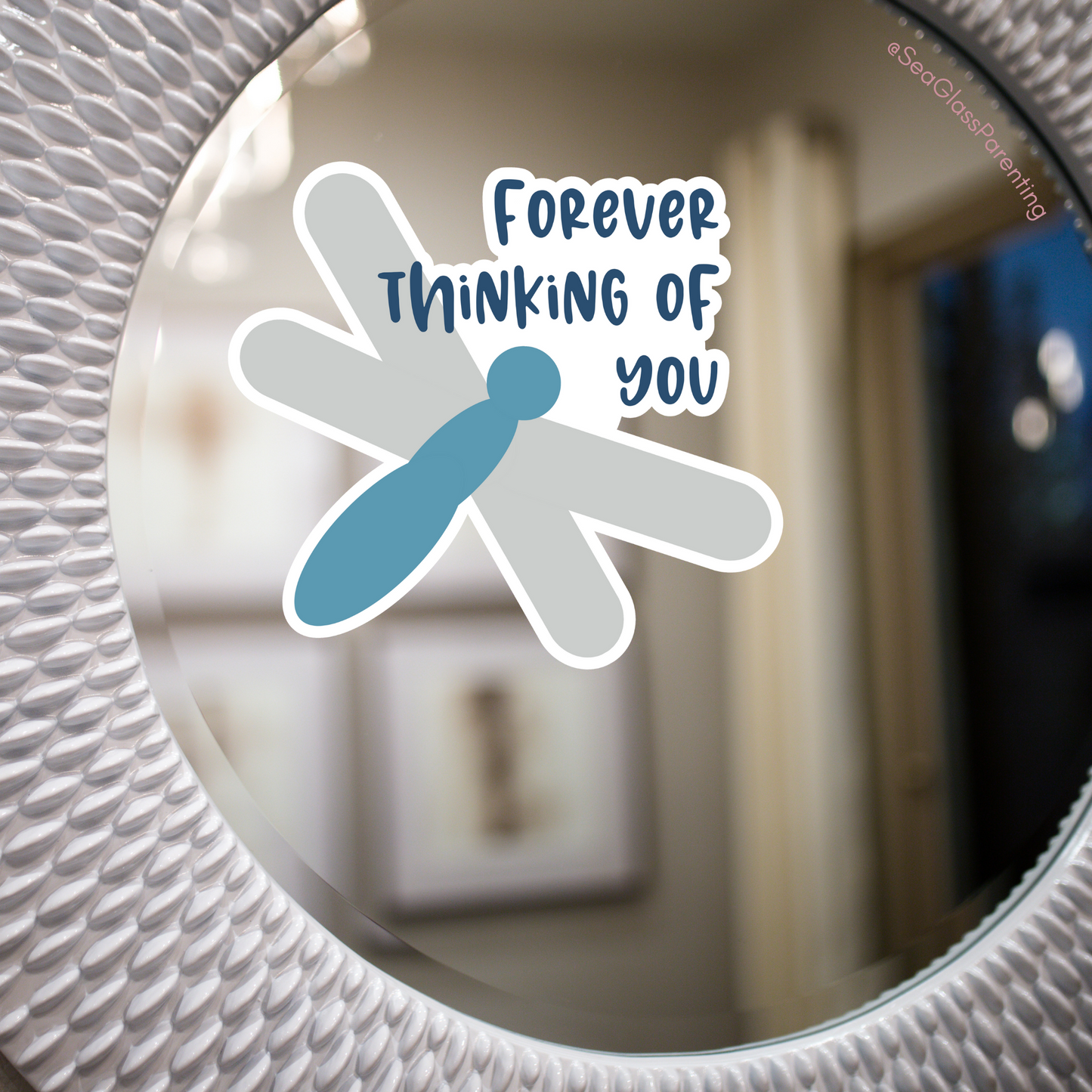 Forever Thinking of You w/Dragonfly—Baby Loss Remembrance (vinyl sticker)