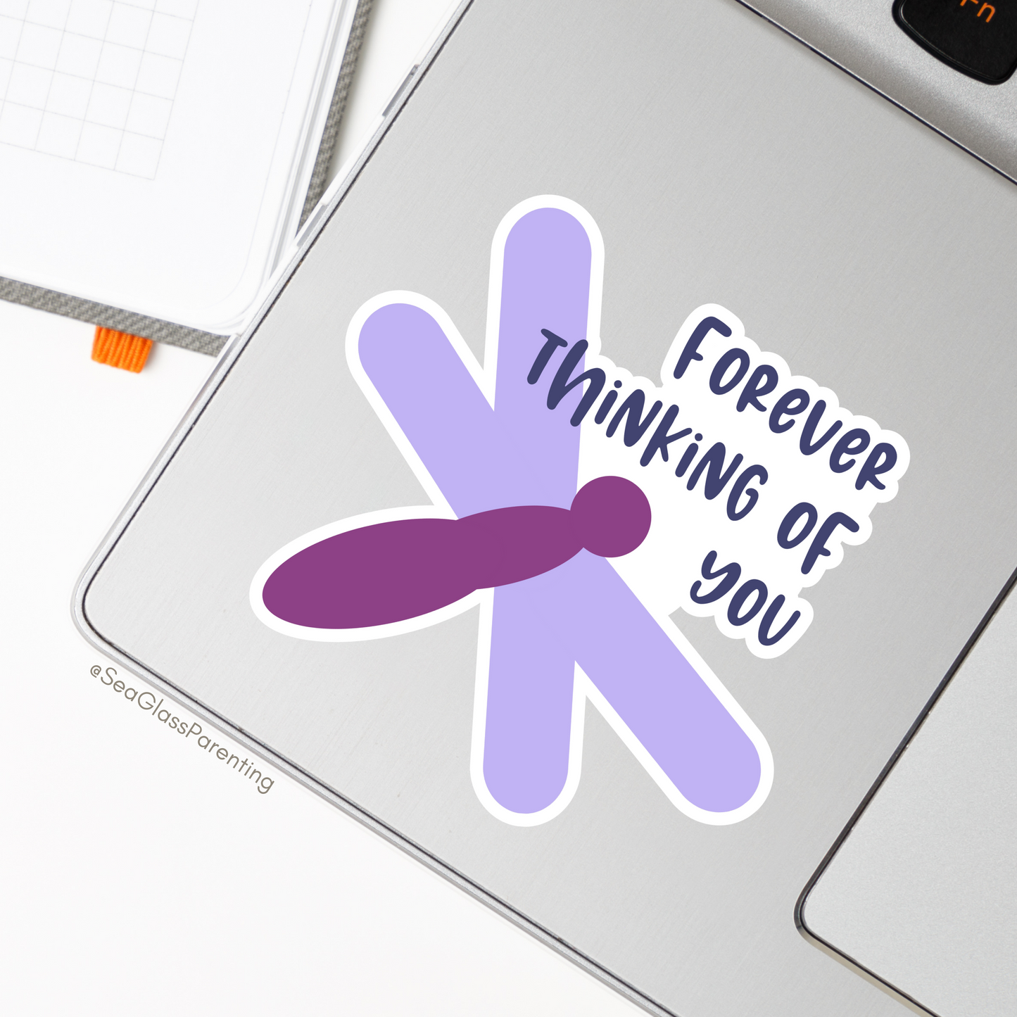 Forever Thinking of You w/Dragonfly—Baby Loss Remembrance (vinyl sticker)