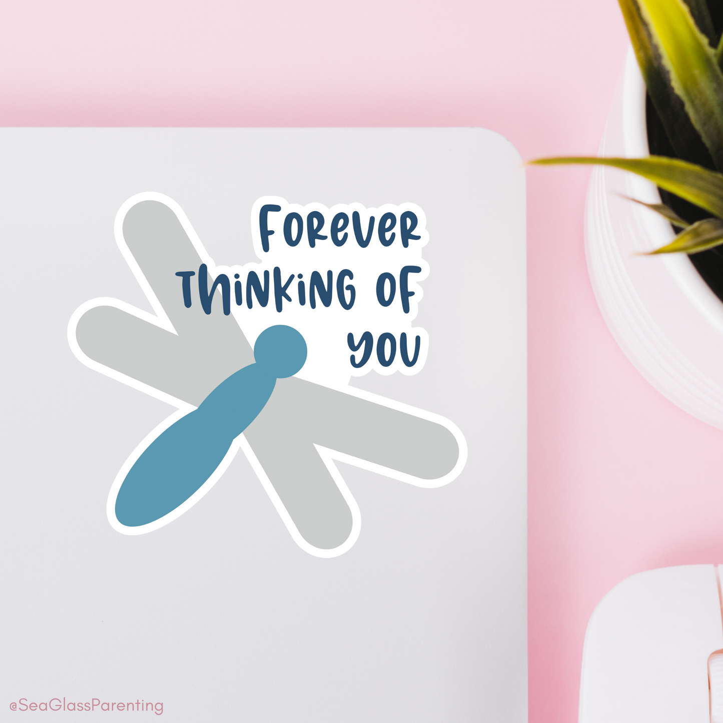 Forever Thinking of You w/Dragonfly—Baby Loss Remembrance (vinyl sticker)