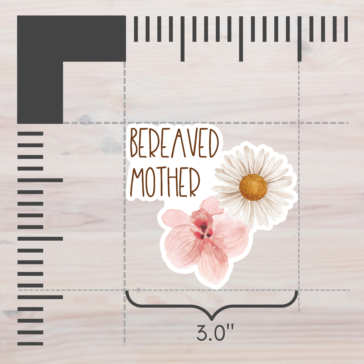 Gold Florals Bereaved Mother/Father—I'm a Bereaved Parent (vinyl sticker)