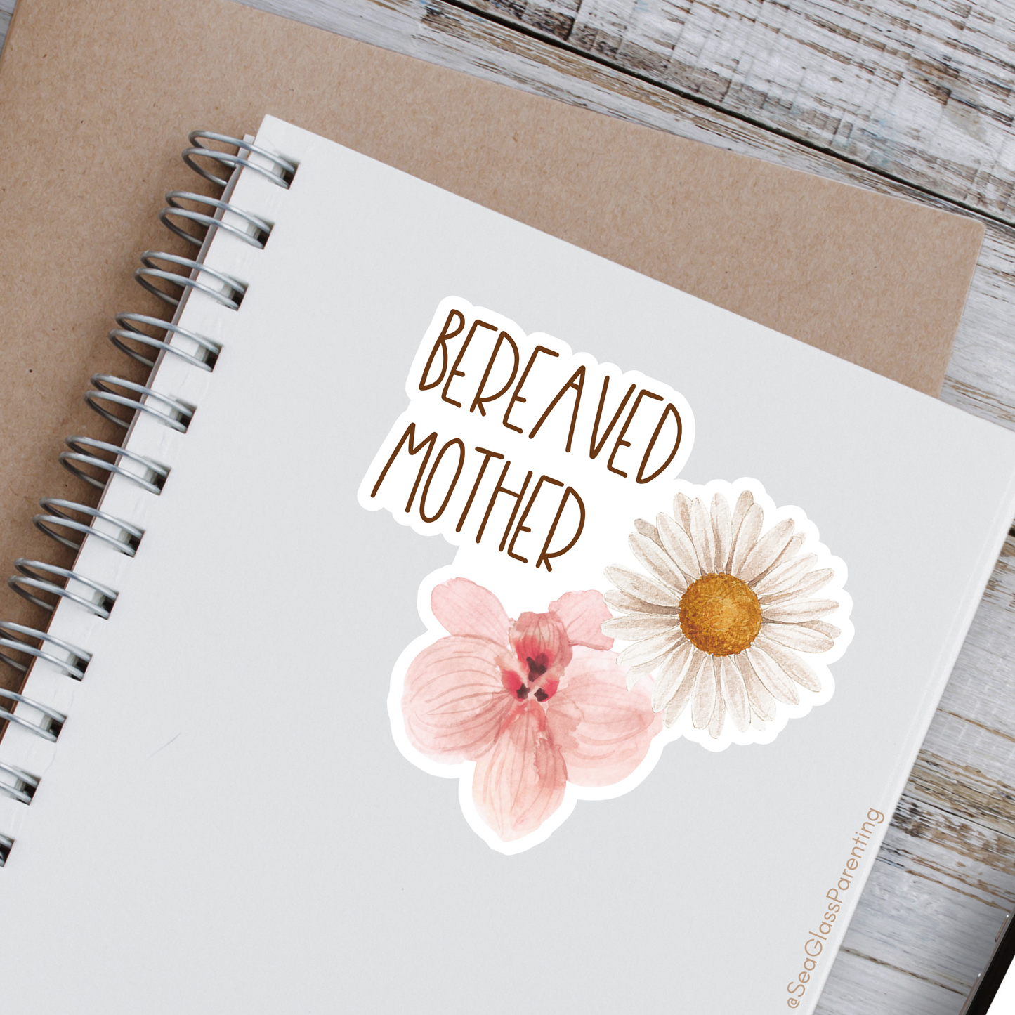 Gold Florals Bereaved Mother/Father—I'm a Bereaved Parent (vinyl sticker)