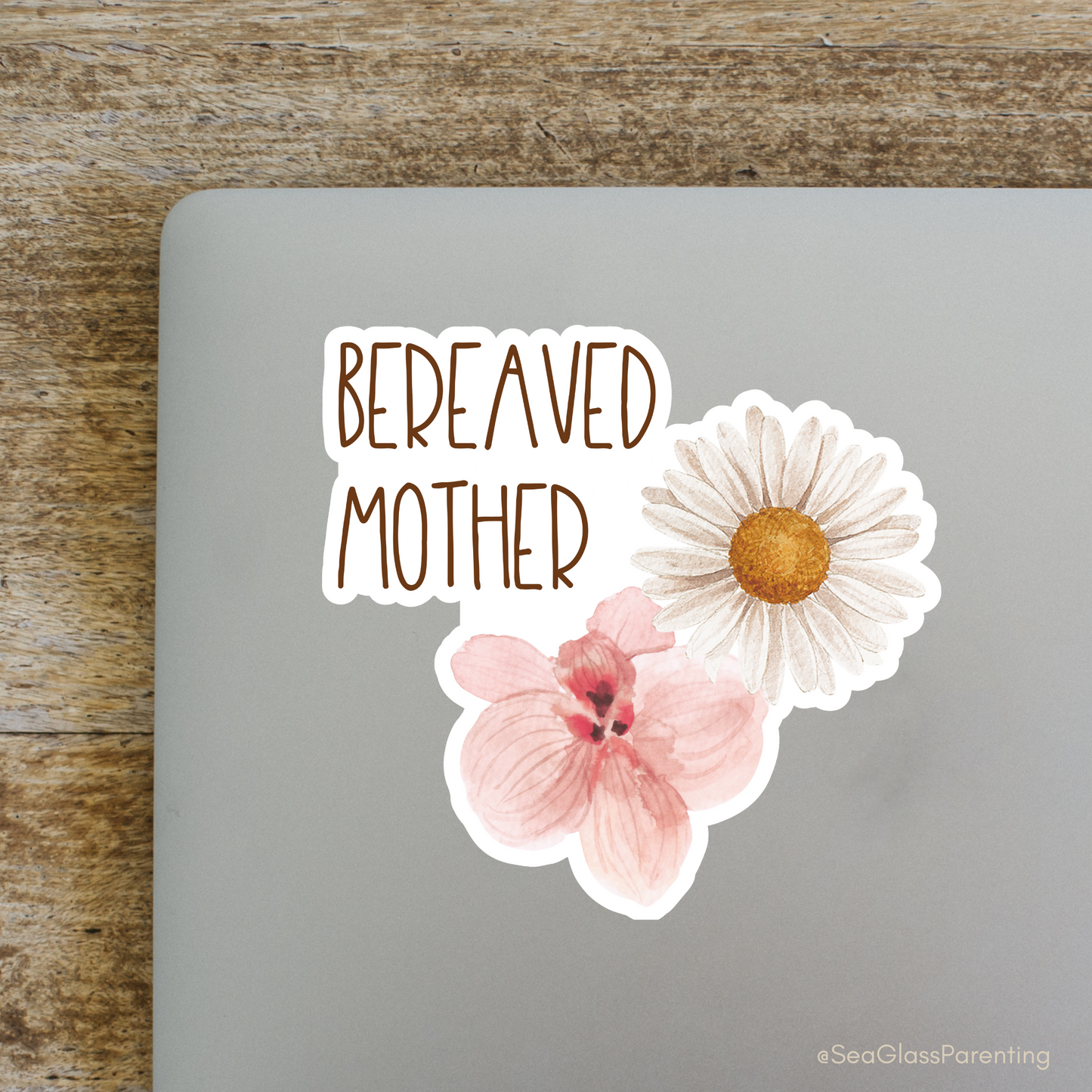 Gold Florals Bereaved Mother/Father—I'm a Bereaved Parent (vinyl sticker)