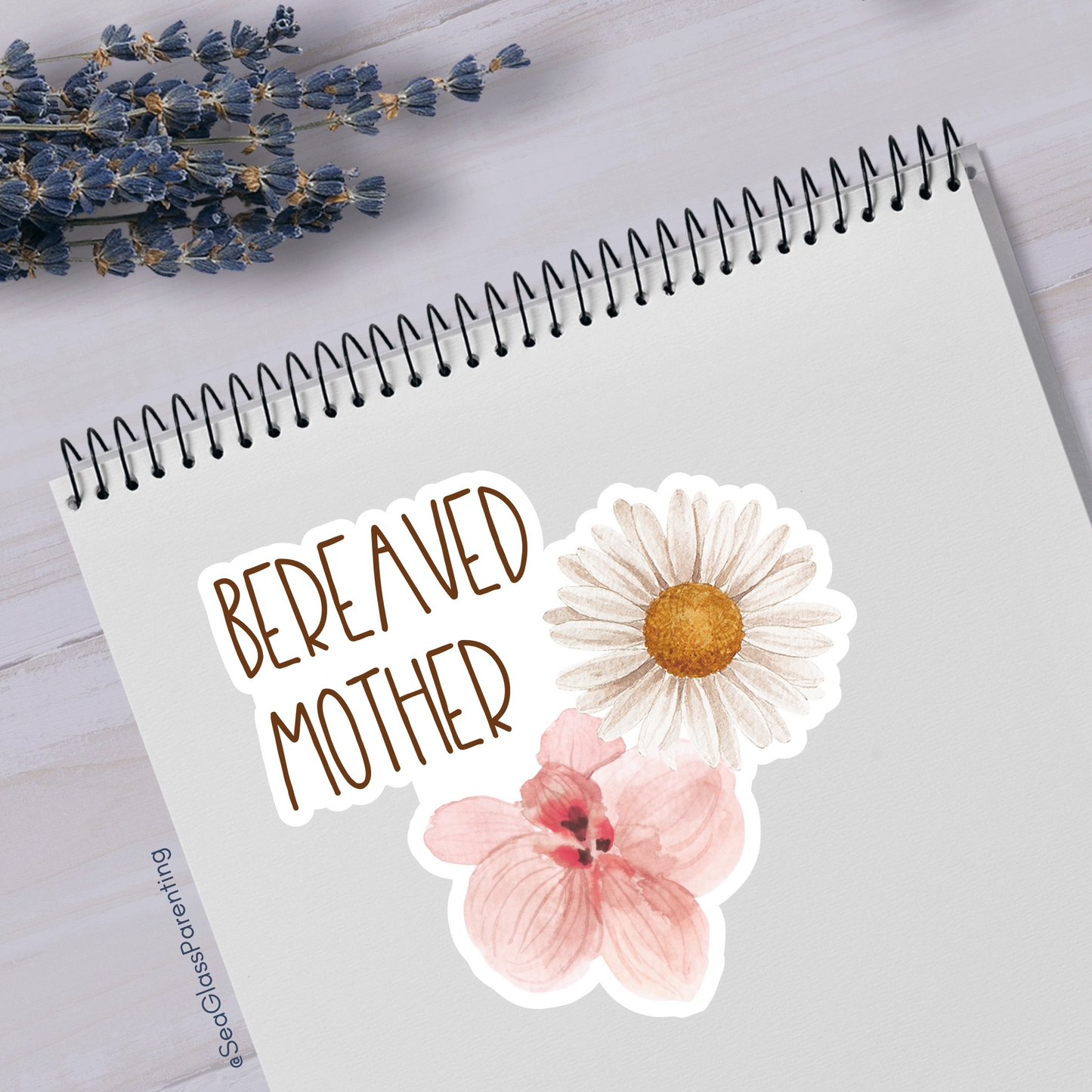 Gold Florals Bereaved Mother/Father—I'm a Bereaved Parent (vinyl sticker)