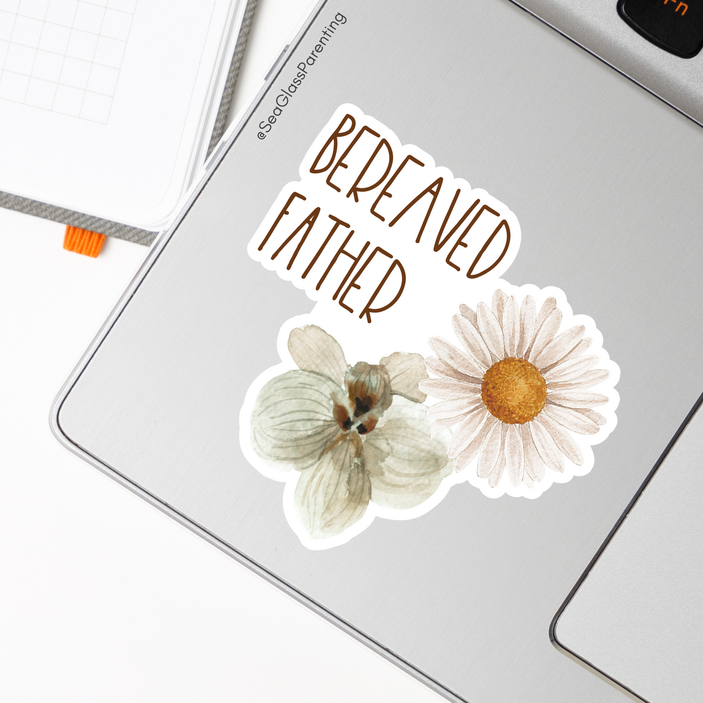 Gold Florals Bereaved Mother/Father—I'm a Bereaved Parent (vinyl sticker)
