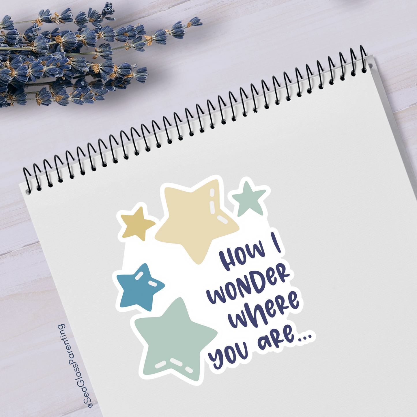 How I Wonder Where You Are—Baby Loss Remembrance (vinyl sticker)